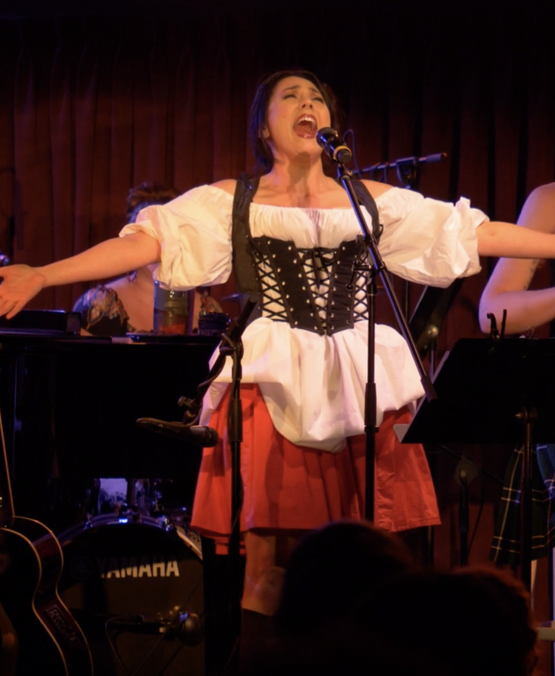 Satomi Hofmann performing original 'Sushi Schnitzel' Cabaret Set at The Green Room 42 ©2024