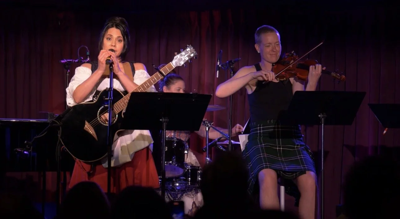 Satomi Hofmann performing original 'Sushi Schnitzel' Cabaret Set at The Green Room 42 ©2024