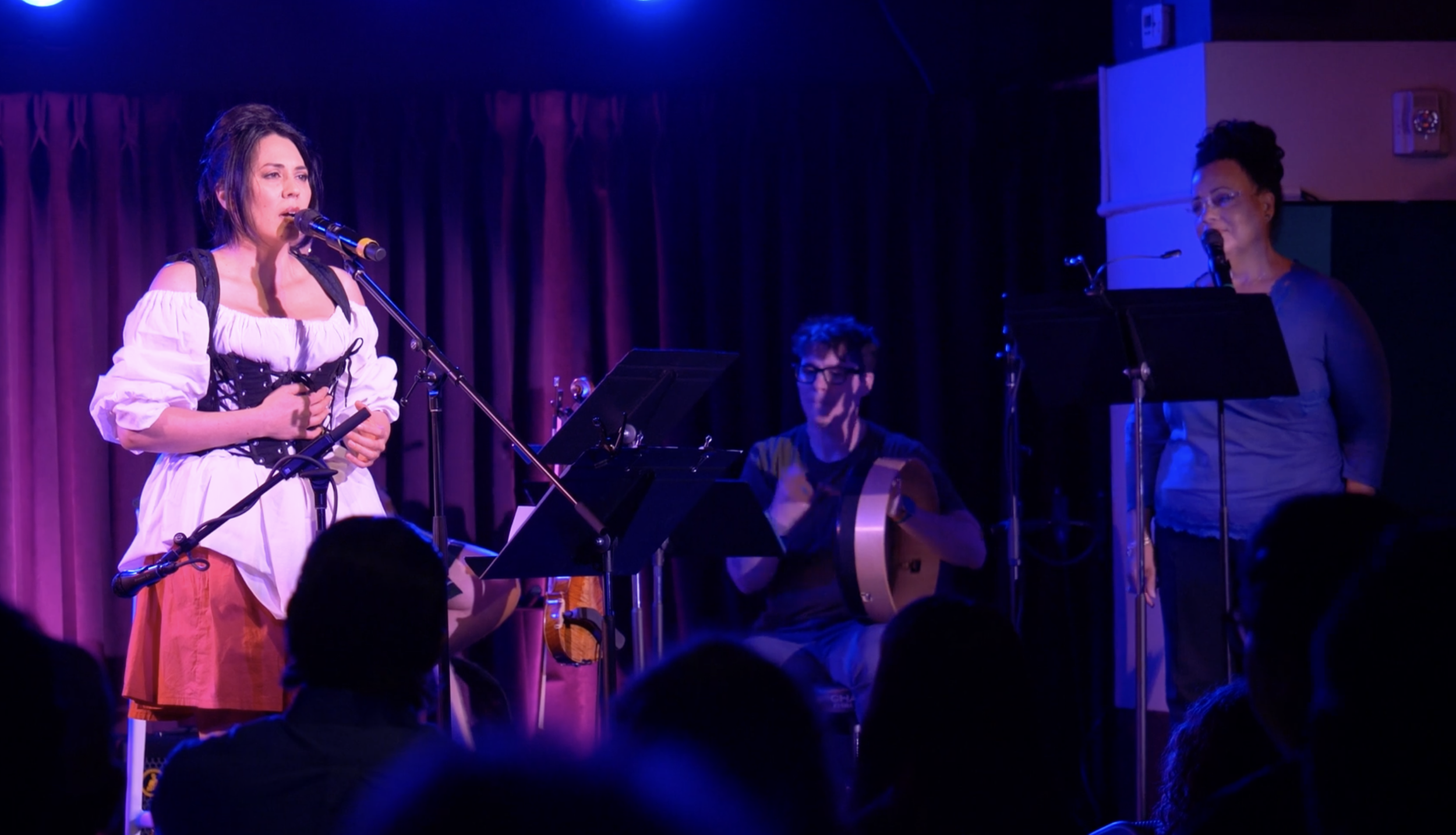 Satomi Hofmann performing original 'Sushi Schnitzel' Cabaret Set at The Green Room 42 ©2024