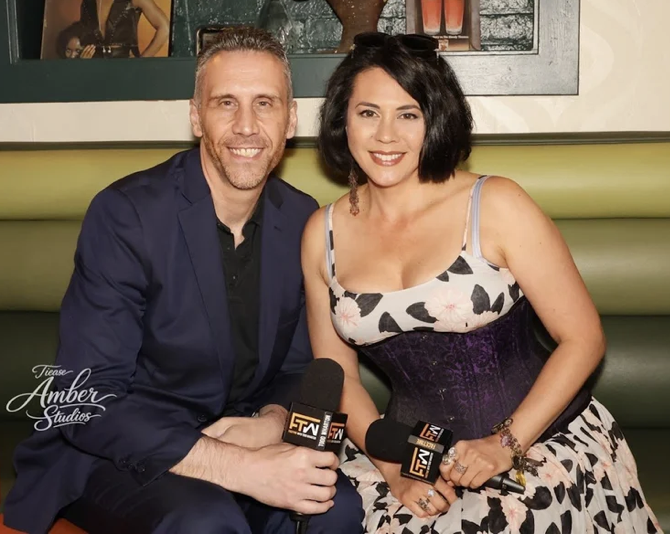 Satomi Hofmann and Todd Wharton at the Pre-Launch Cast Party for 'Death on the Brandywine © Tiease Amber Studios 2026