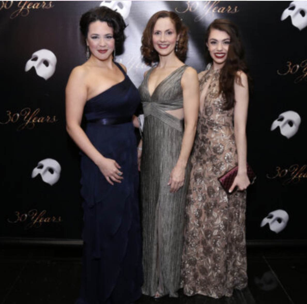 Satomi Hofmann, Kelly Jeanne Grant, and Kaley Ann Vorhees at The Phantom of the Opera 30th Anniversary Celebration © Hannah Vine 2018