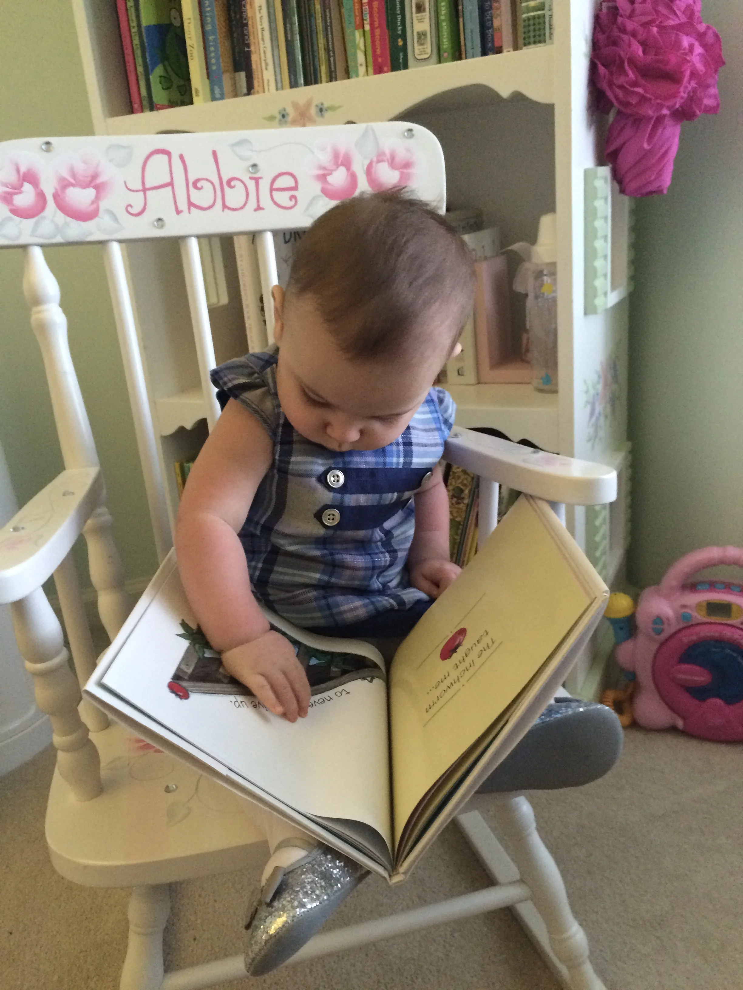  Abbie loves reading  Reach for the Sky . 