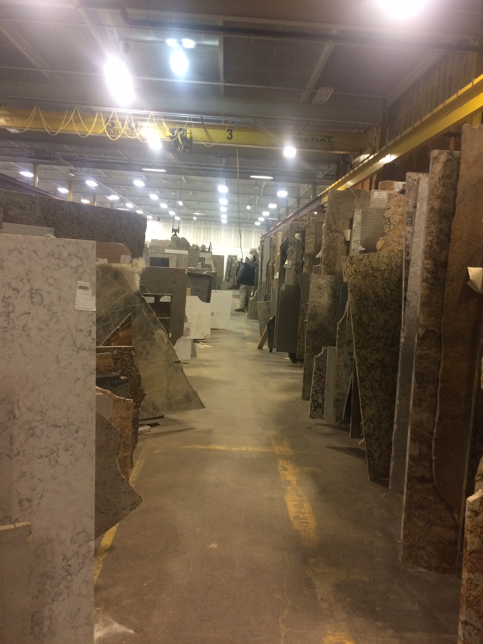 The massive granite and marble warehouse!