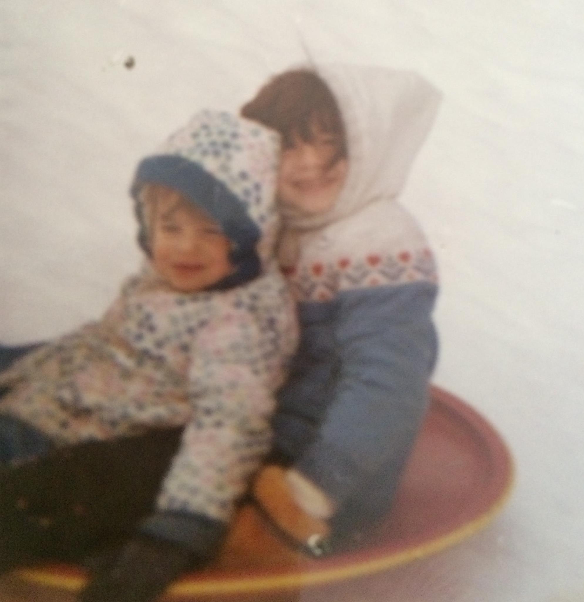 Yup...as you can tell by the quality--this is a real deal picture of me and my sister a few years back!