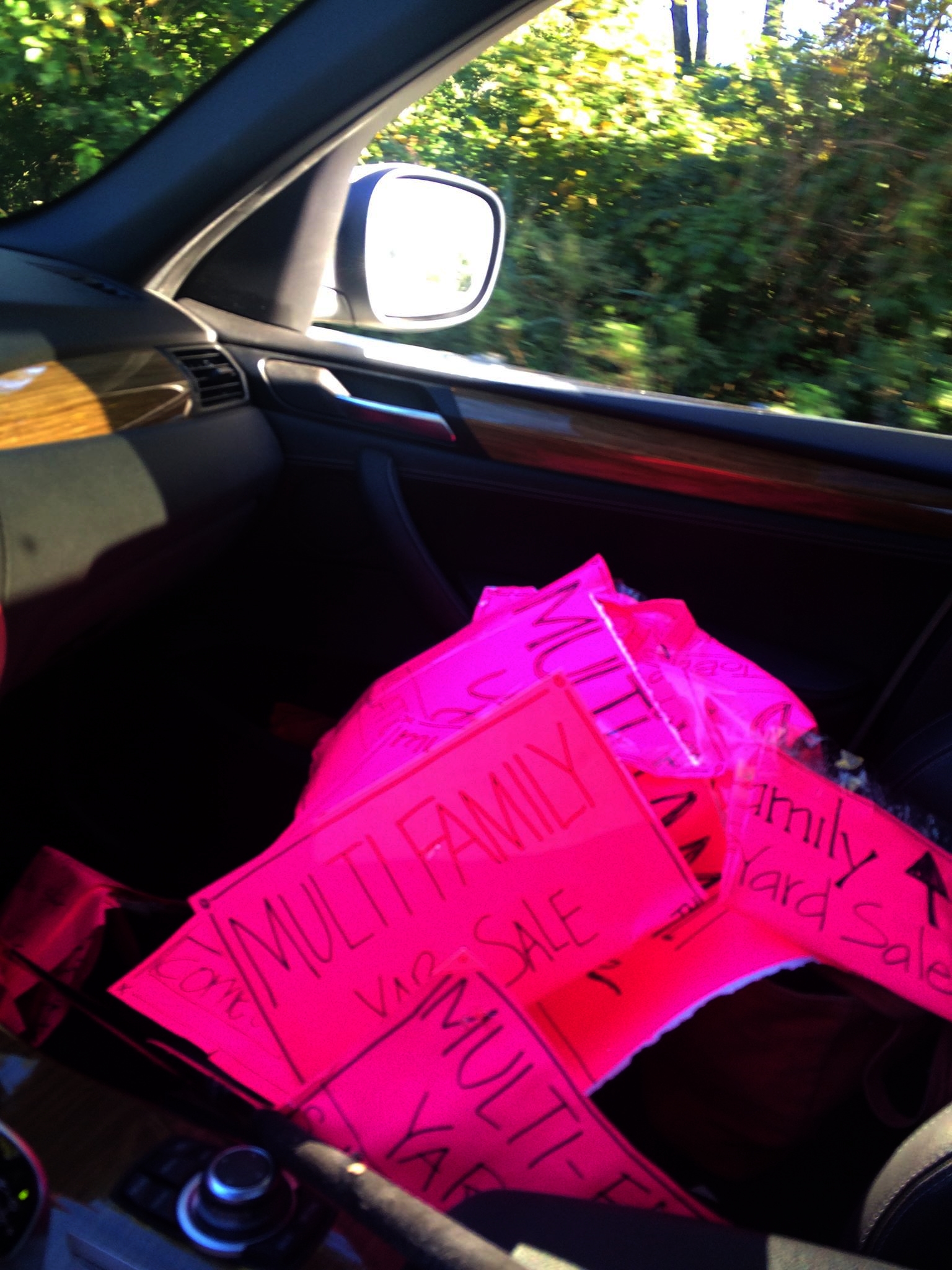 All our signs picked up after our Multi-Family Yard Sale!