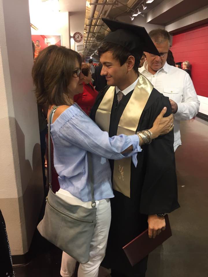 Proud mother and son moment!