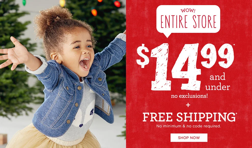 $14.99 and Under Sale at Gymboree with Free Shipping!