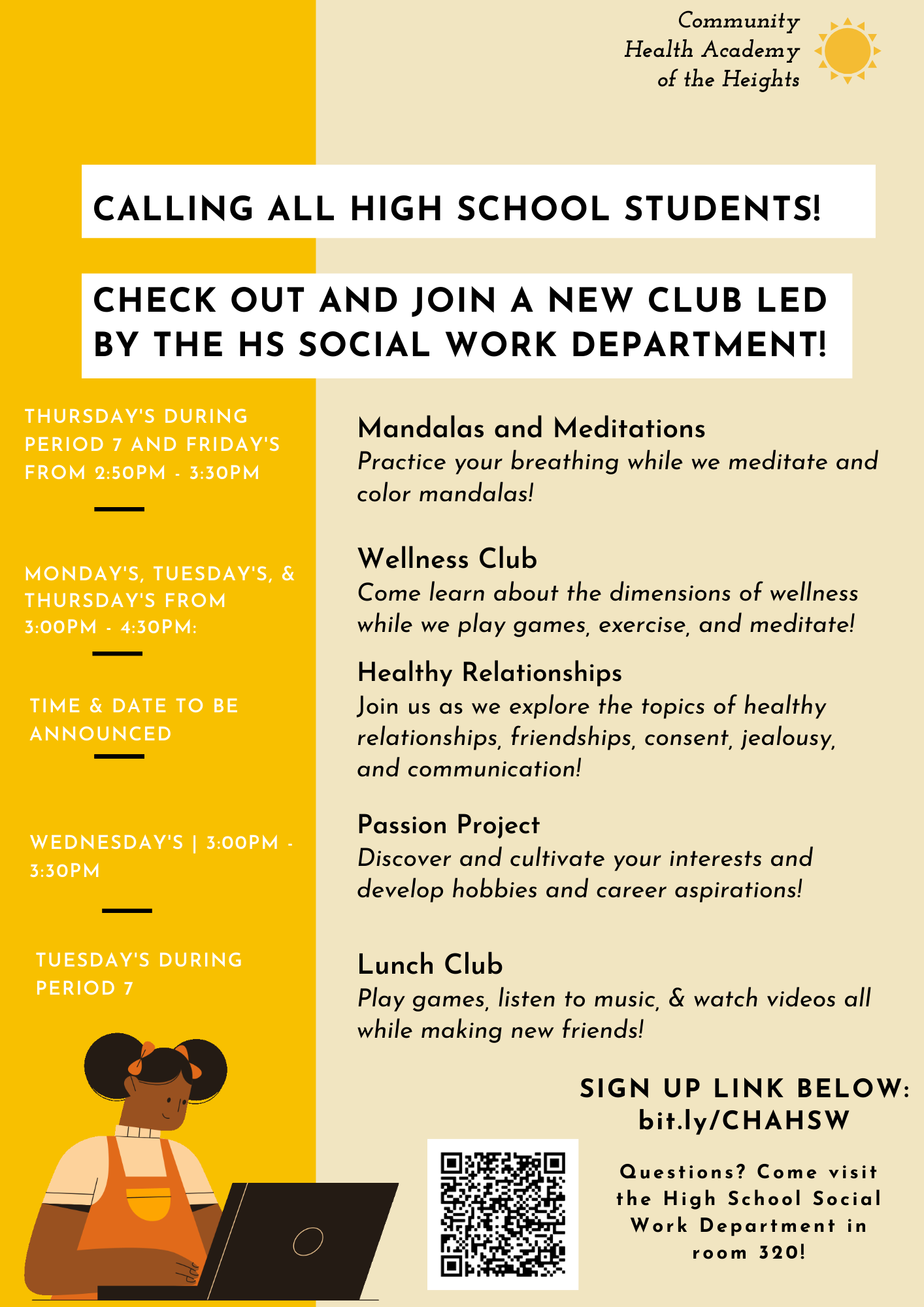 Social Work Clubs! — The Community Health Academy of the Heights