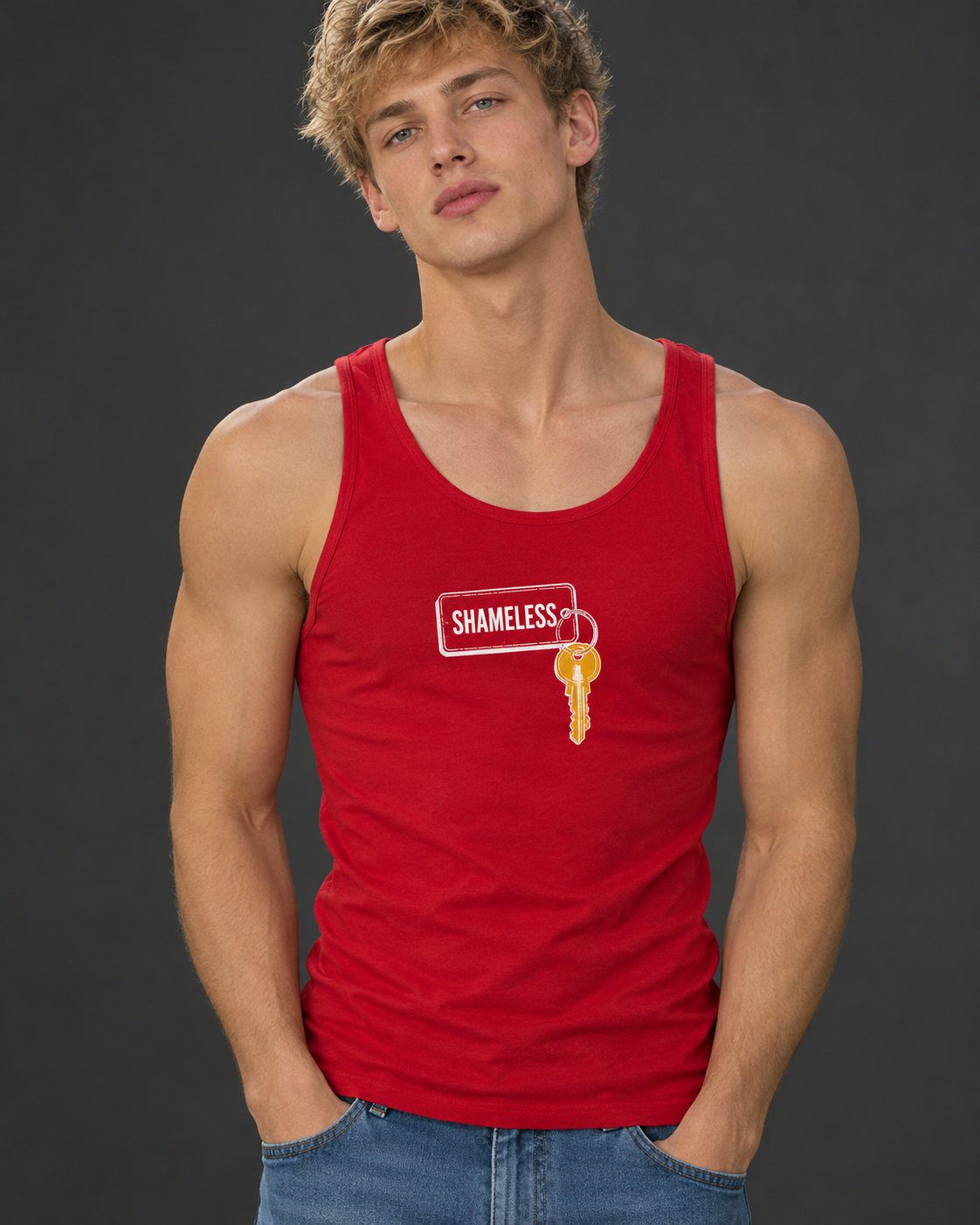 Shameless Red Tank Studio Portrait.png
