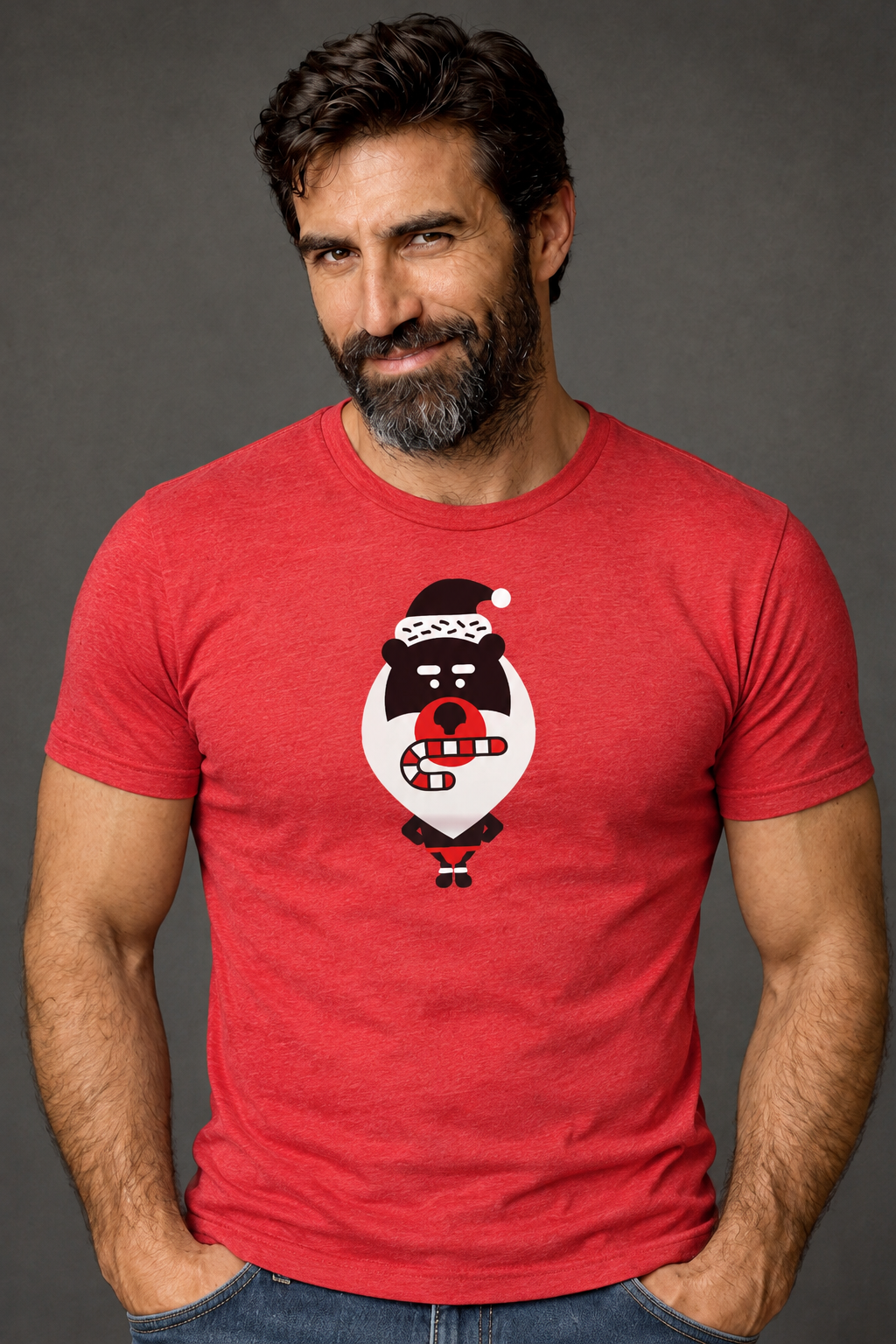 Bearded Man in Playful Bear T-Shirt.png