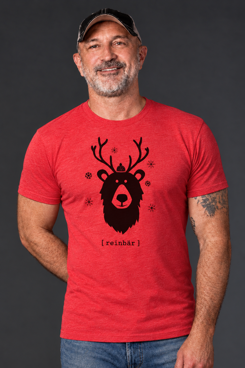 Friendly Reindeer Graphic T-Shirt Portrait.png