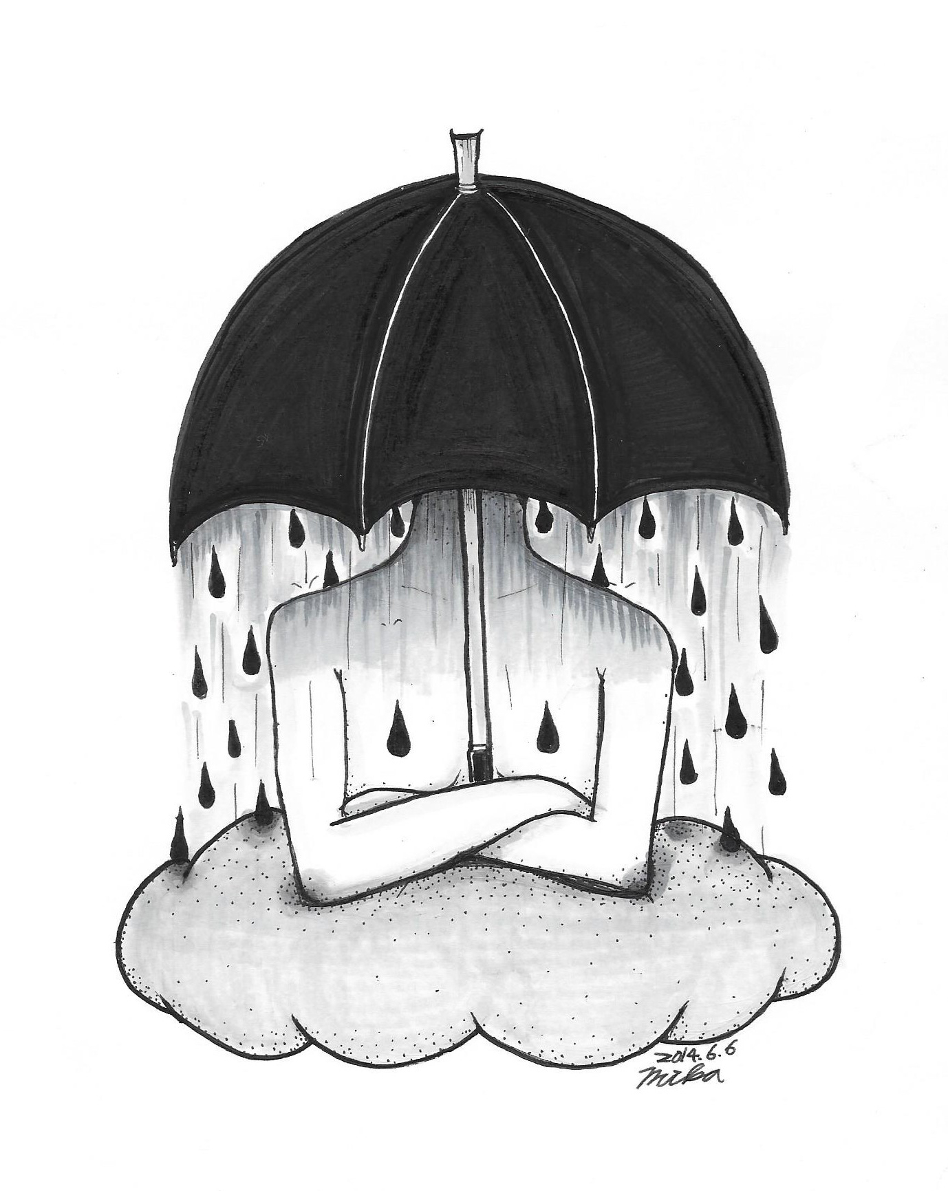 "It's raining around me as always "