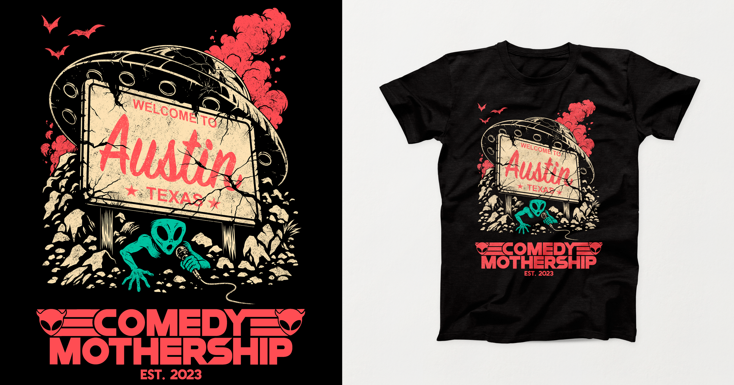 Comedy Mothership Crash Landing Shirt.png