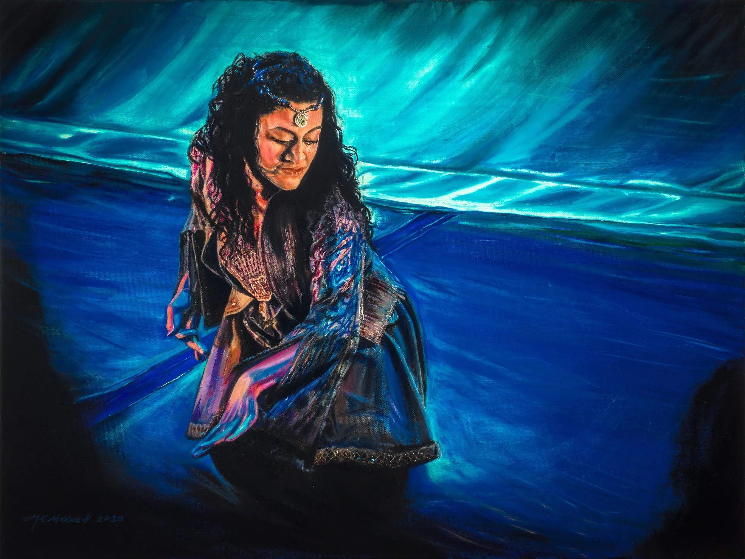 MC Maxwell - Dancing As One, 18x24 oil on canvas, 2020 50percent.jpg