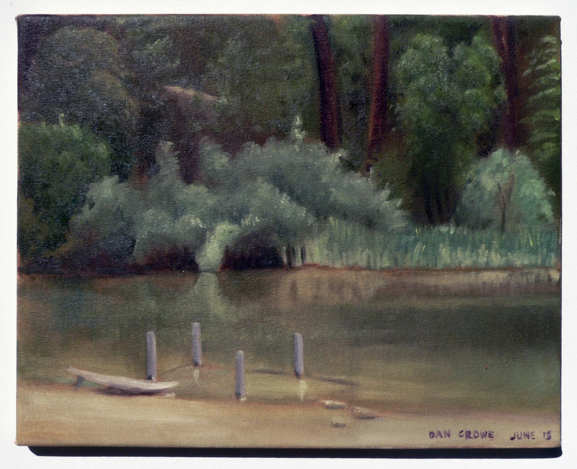 Brandy Creek Beach, Whiskeytown CA, 8 x 10 in. Oil on canvas. Available for purchase. (2013)