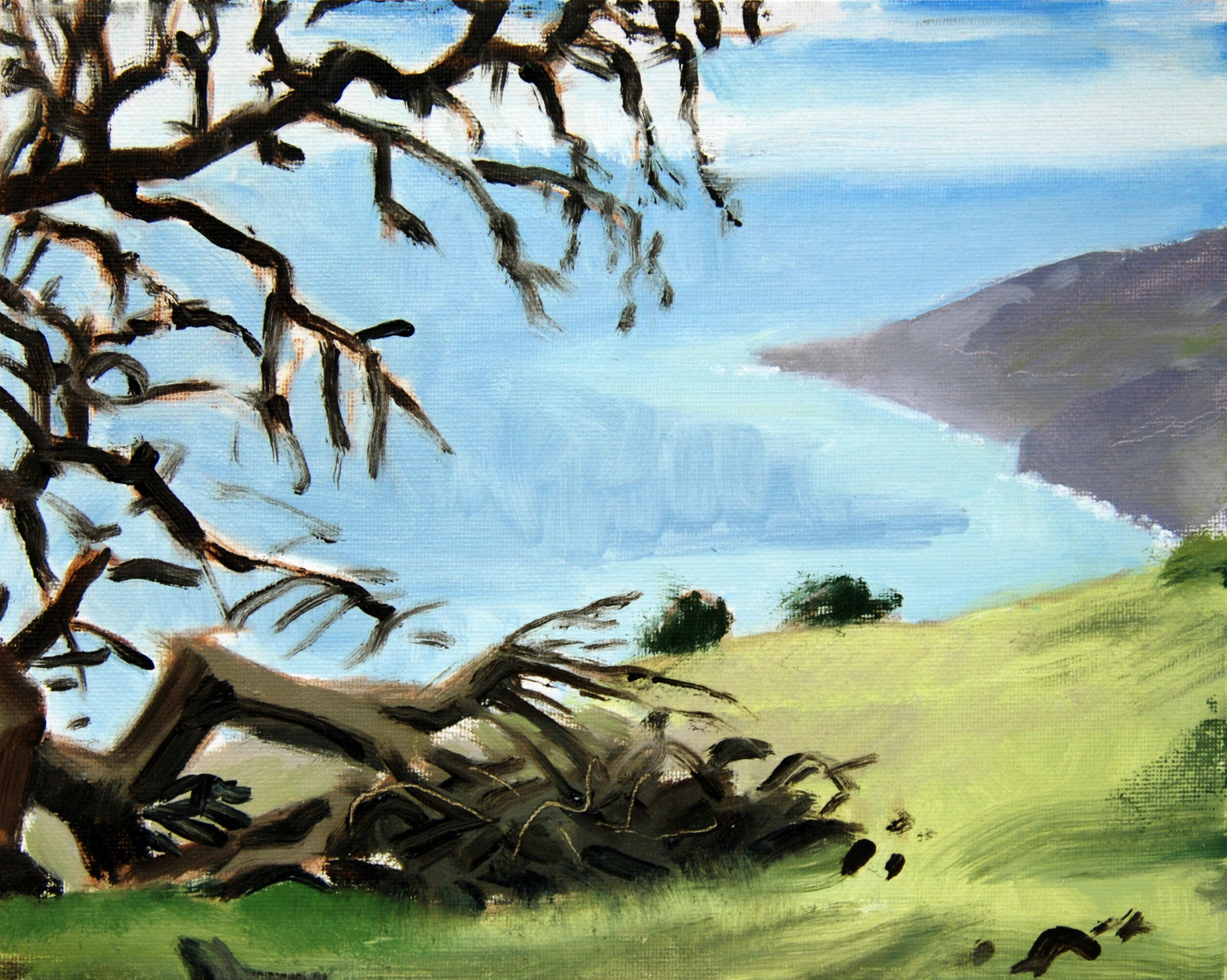 Big Sur I, 8 x 10 in. Oil on canvas. Available for purchase. (2016).
