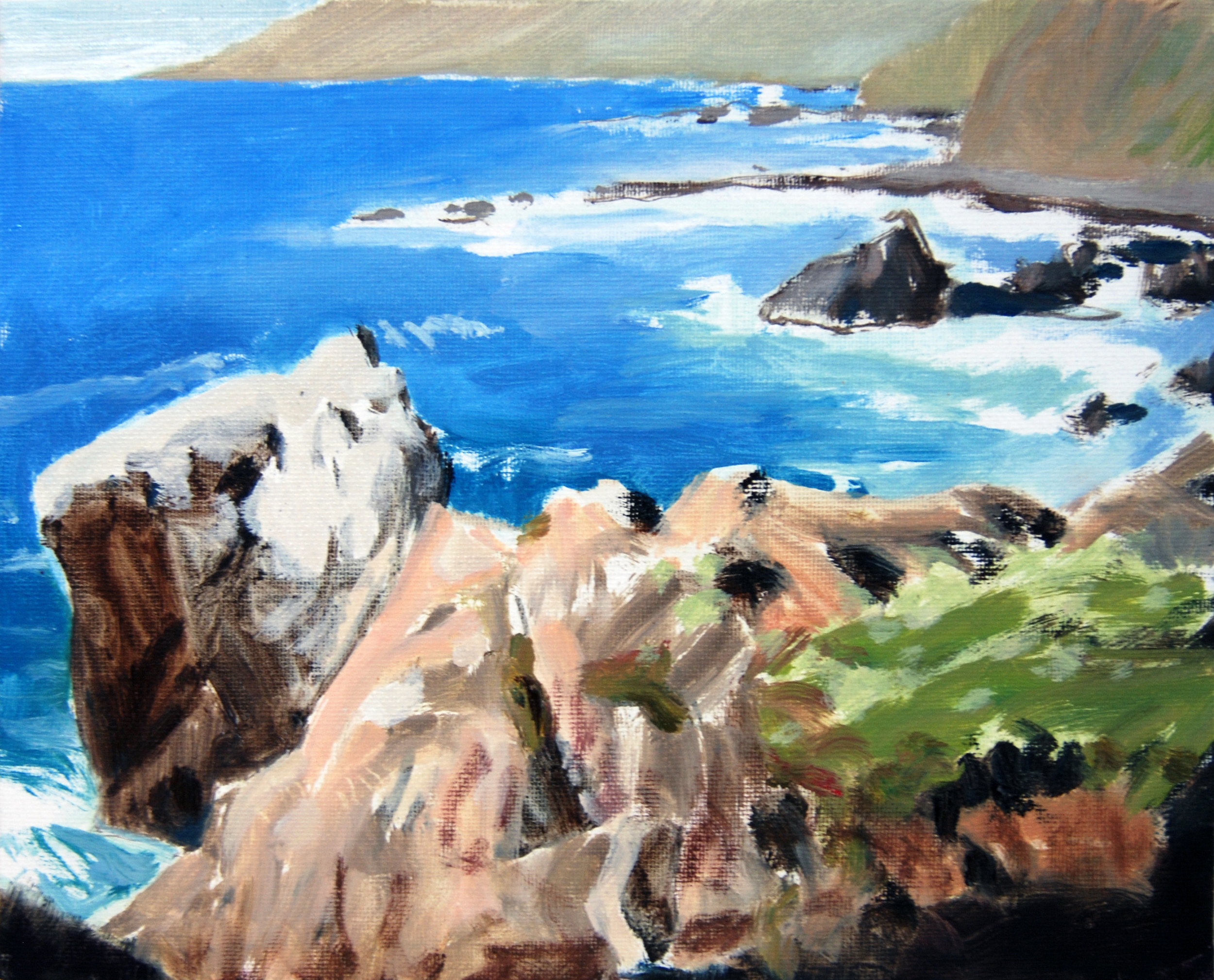   Big Sur Coast , 8 x 10 in.  Oil on canvas. Available for purchase. (2016) 