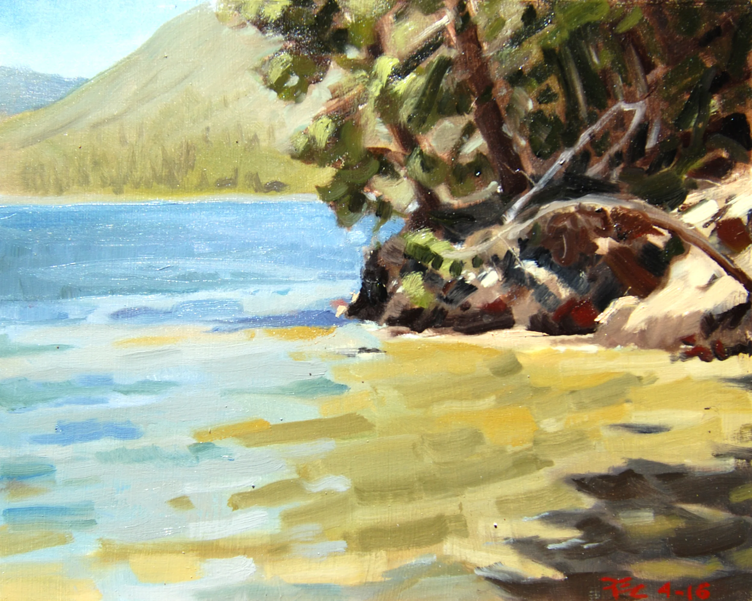 Superintendent's Beach , 8 x 10 in. Oil on panel. Available for purchase. (2016)