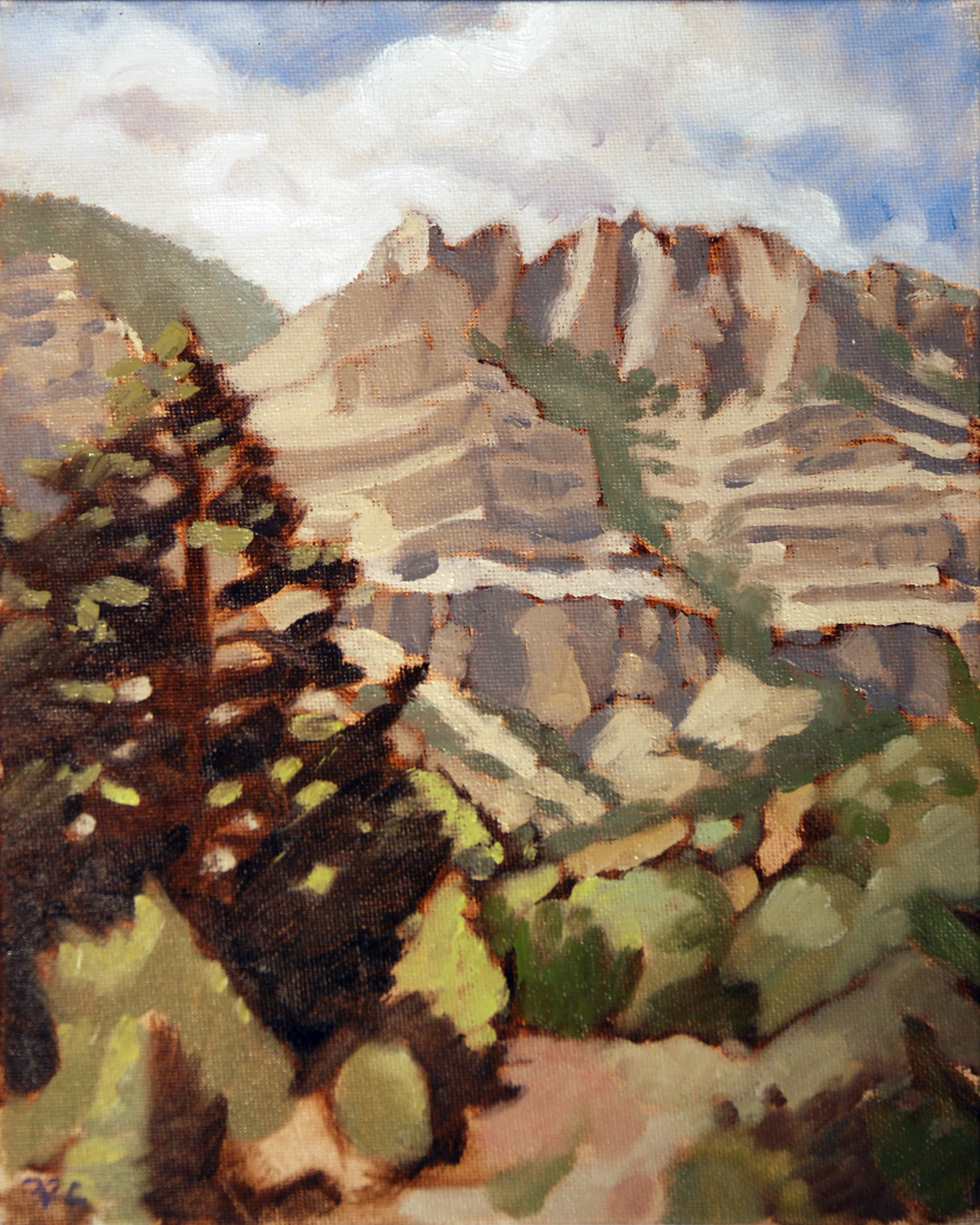 Upper Layout Creek , 10 x 8 in. Oil on canvas. Available for purchase.