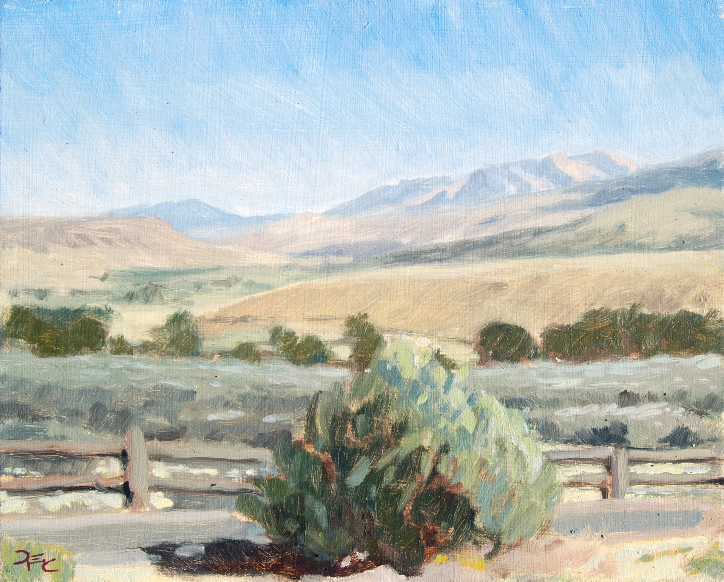 Aldrich Mountains, 8 x 10 in. Oil on panel. Private collection. (2016)