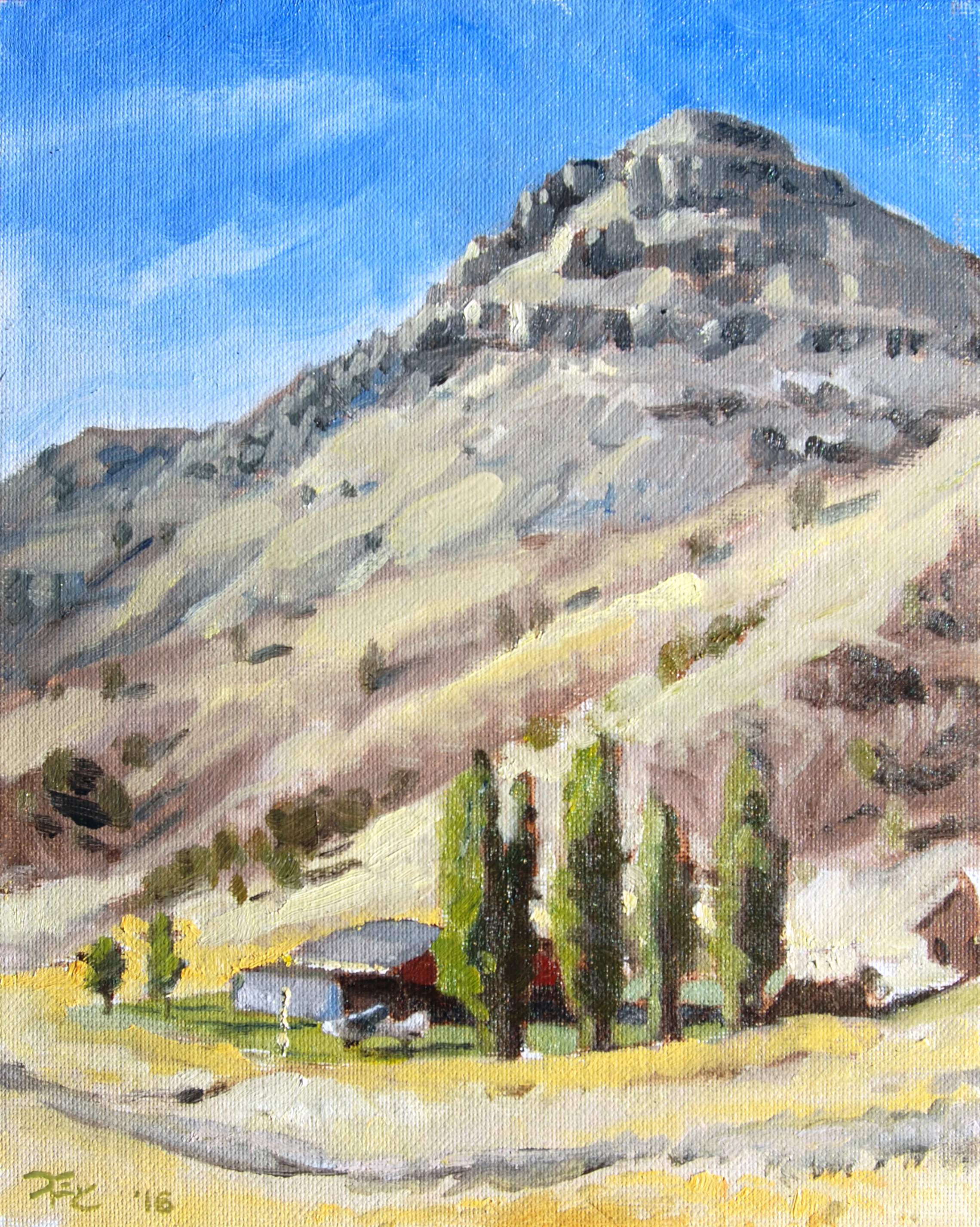 The Airstrip, 10 x 8 in. Oil on canvas. Private collection. (2016)