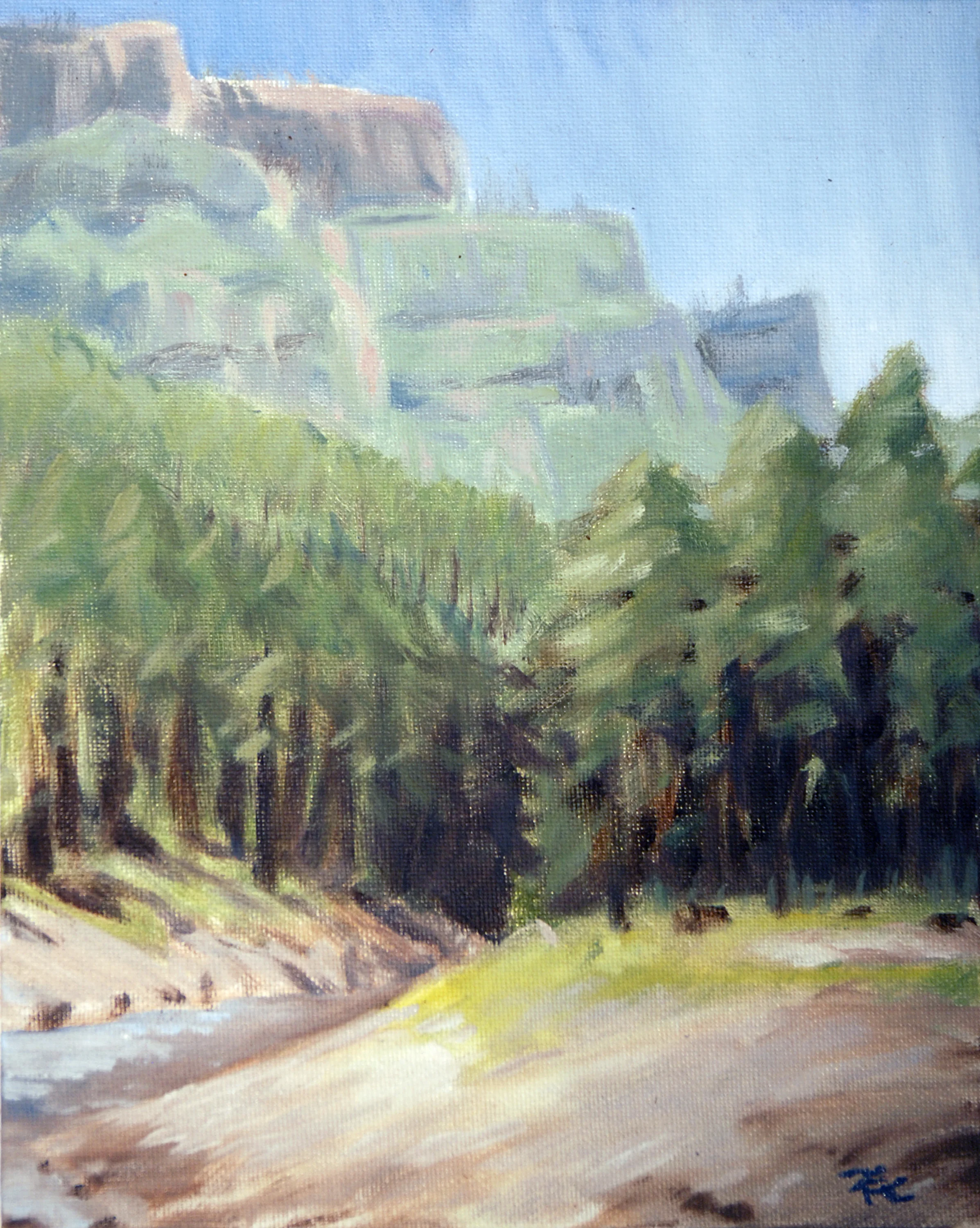 Black Canyon , 10 x 8 in. Oil on canvas. In the collection of the National Park Service. (2016)