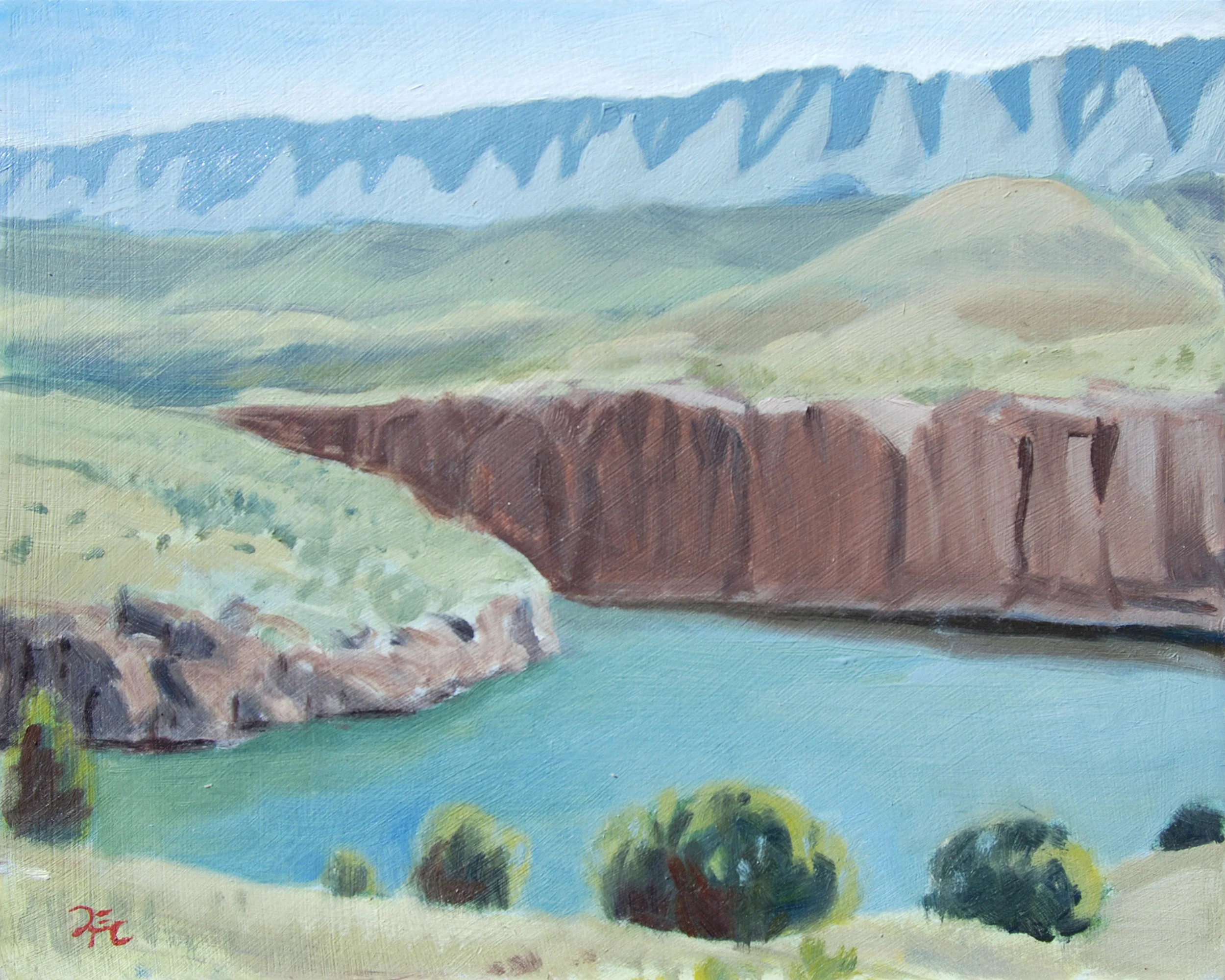Barry's Landing II , 8 x 10 in. Oil on panel. Available for purchase. (2016)