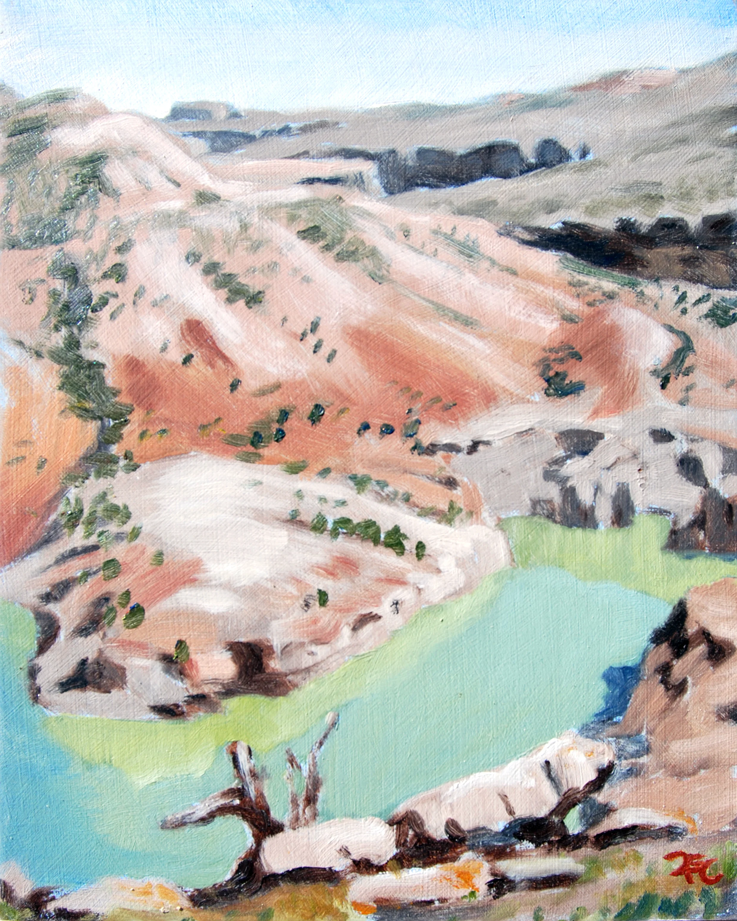 Crooked Creek , 10 x 8 in. Oil on panel. Available for purchase. (2016)