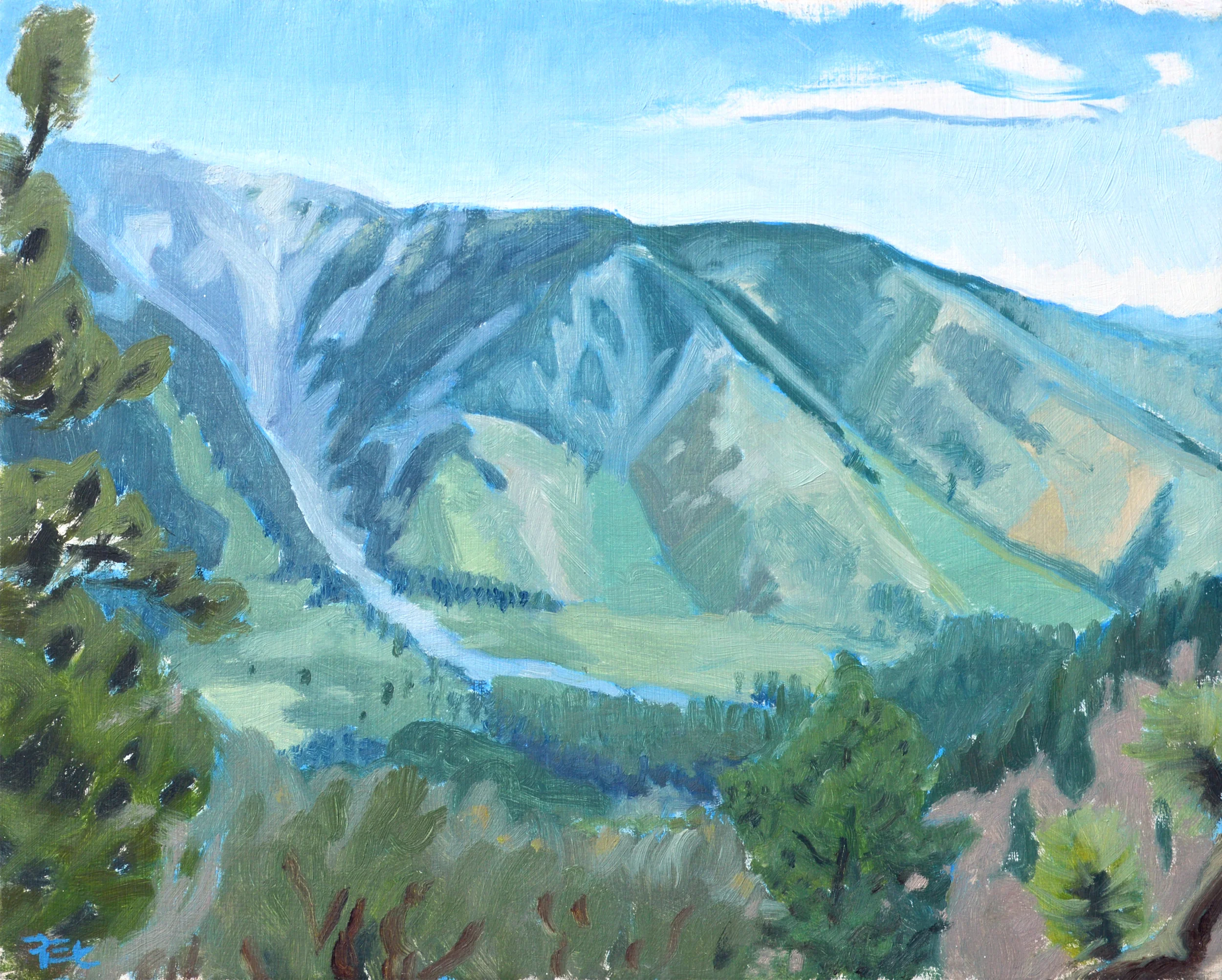 East Blue Ridge Road , 8 x 10 in. Oil on panel. Available for purchase. (2017)