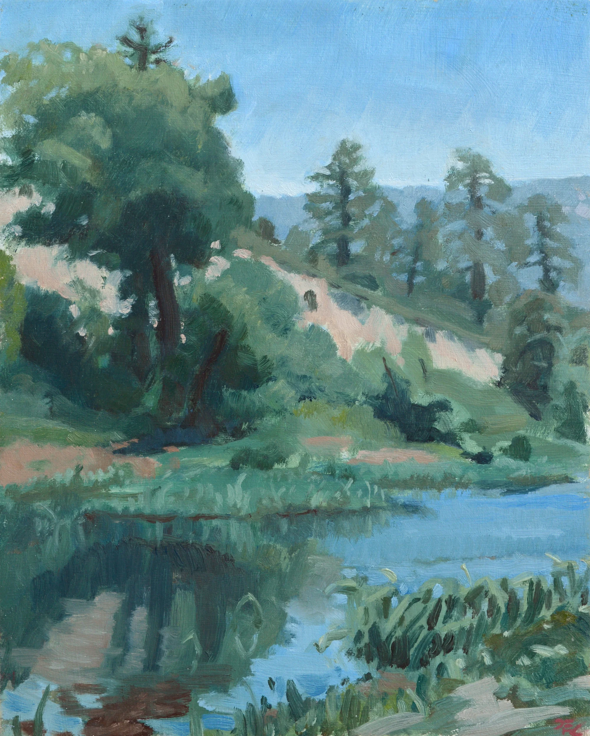 Jackson Lake, 10 x 8 in. Oil on panel. Available for purchase. (2017)