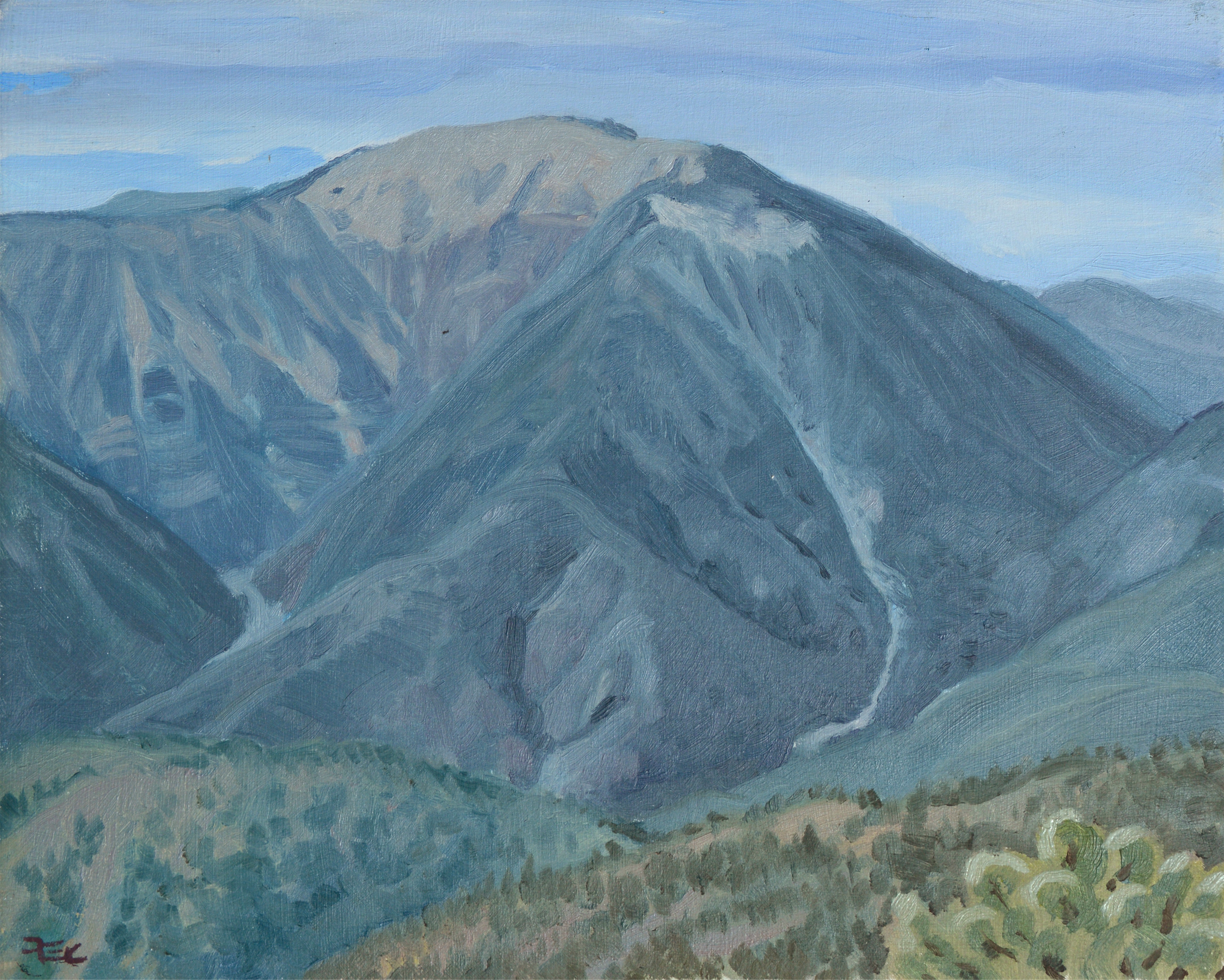   Mount Baden-Powell,  8 x 10 in.  Oil on panel. Available for purchase. (2017) 