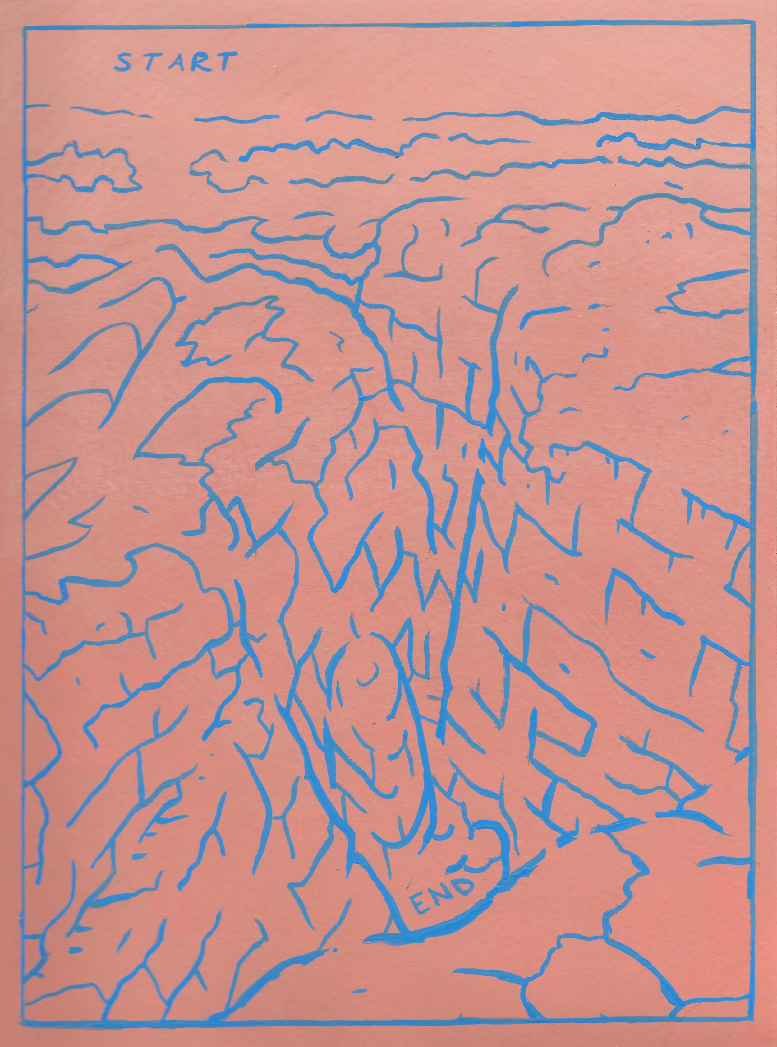 Red Clay Beds, Petrified Forest, AZ, 11 x 8.5 in. Gouache on paper. Private collection. (2018)
