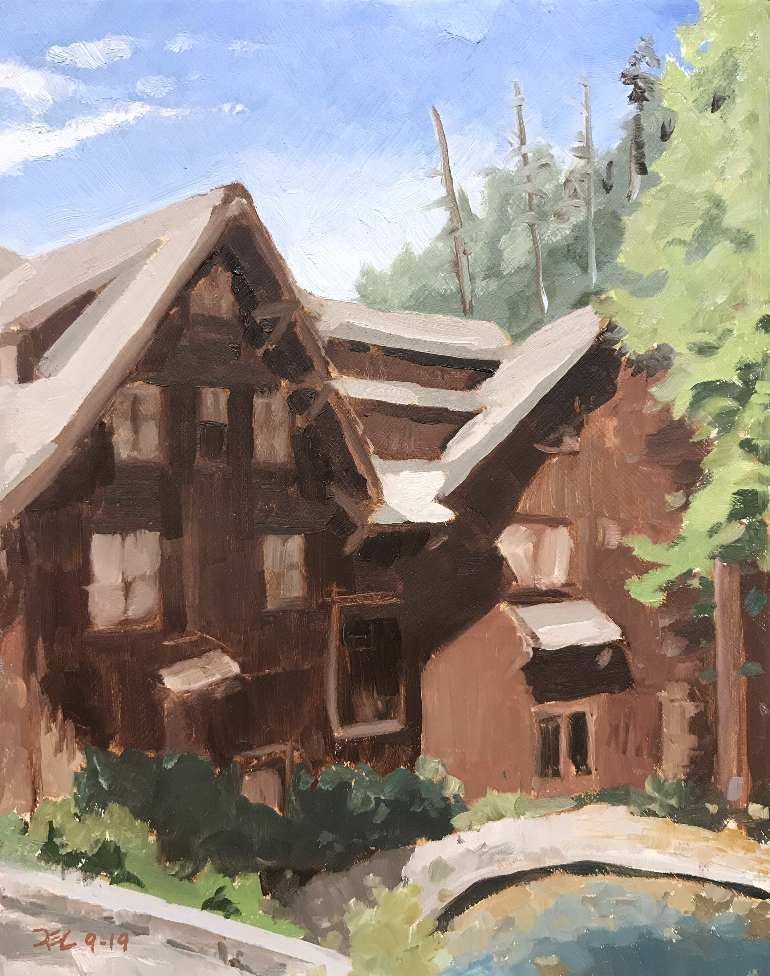  Cave Chalet (2019)  10” x 8” — oil on panel  Available for purchase. 