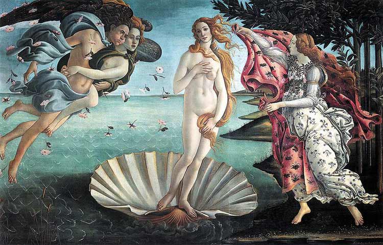 Birth of Venus, 1486 Sandro Botticelli