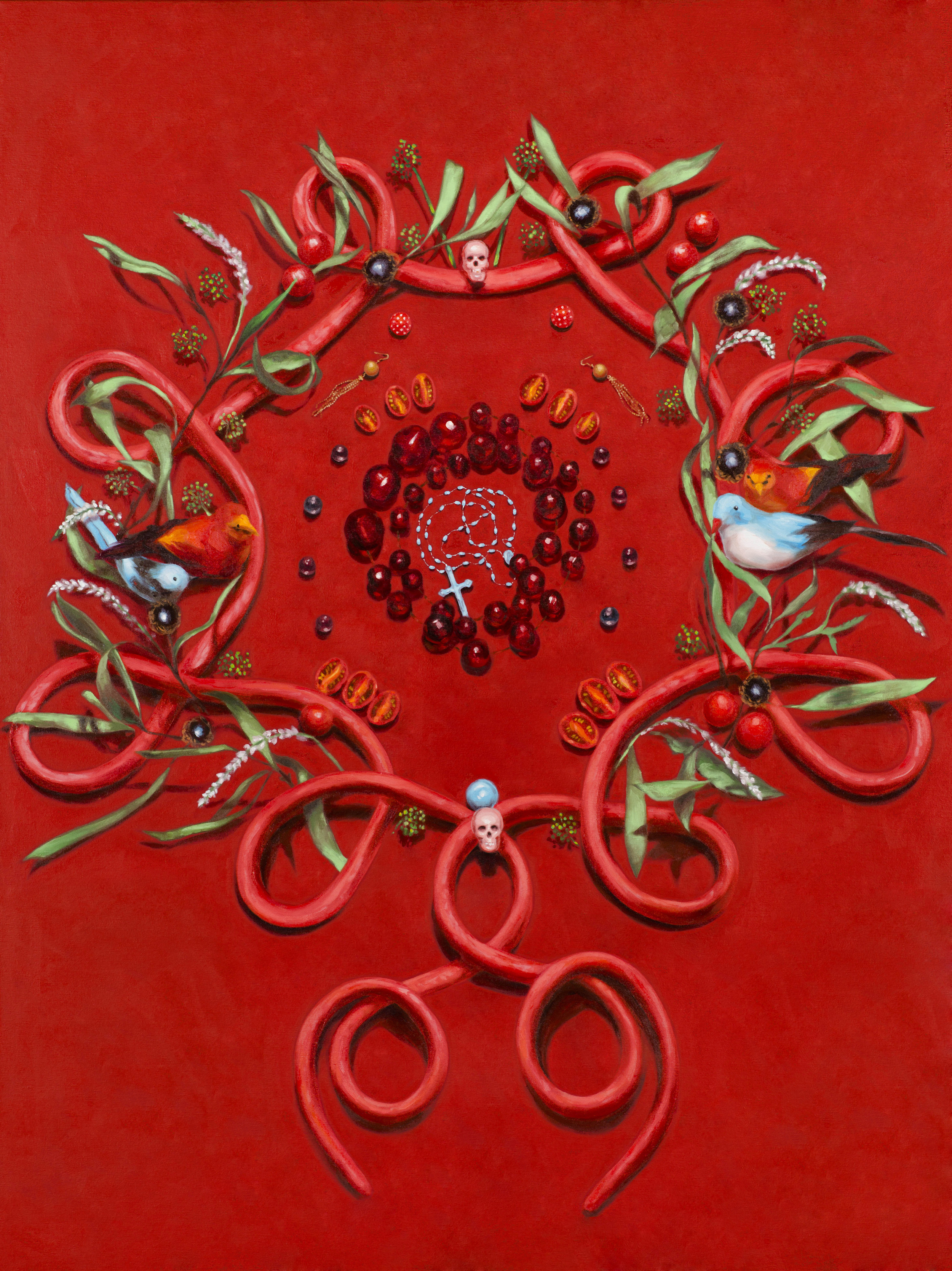 Ruby Chew, Australian Mandala, Oil and Acrylic on Canvas, 122 x 91 cm, 2014