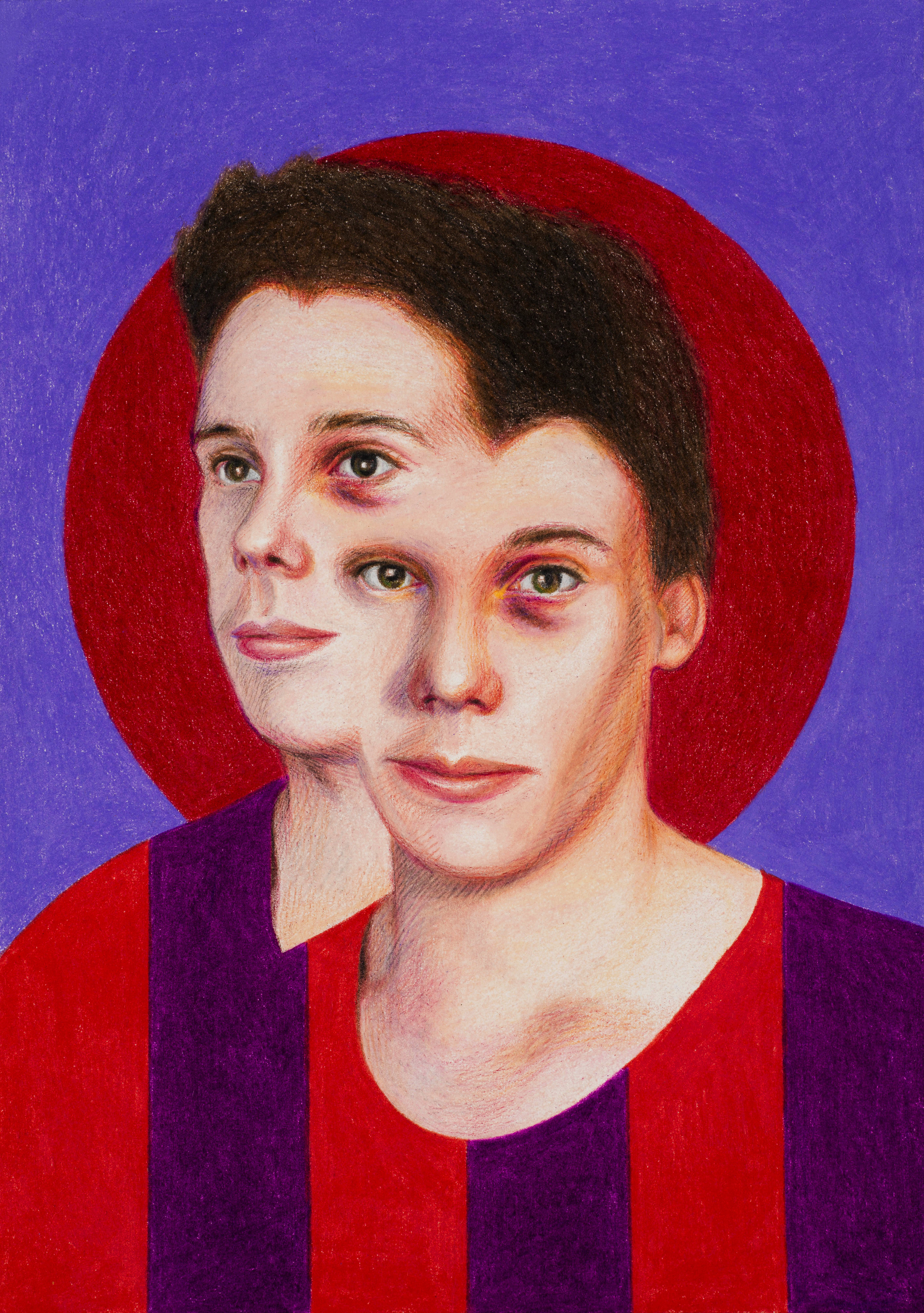 Ruby Chew, My Twin's Twin, Coloured Pencil on Paper, 21 x 14.8 cm, 2016