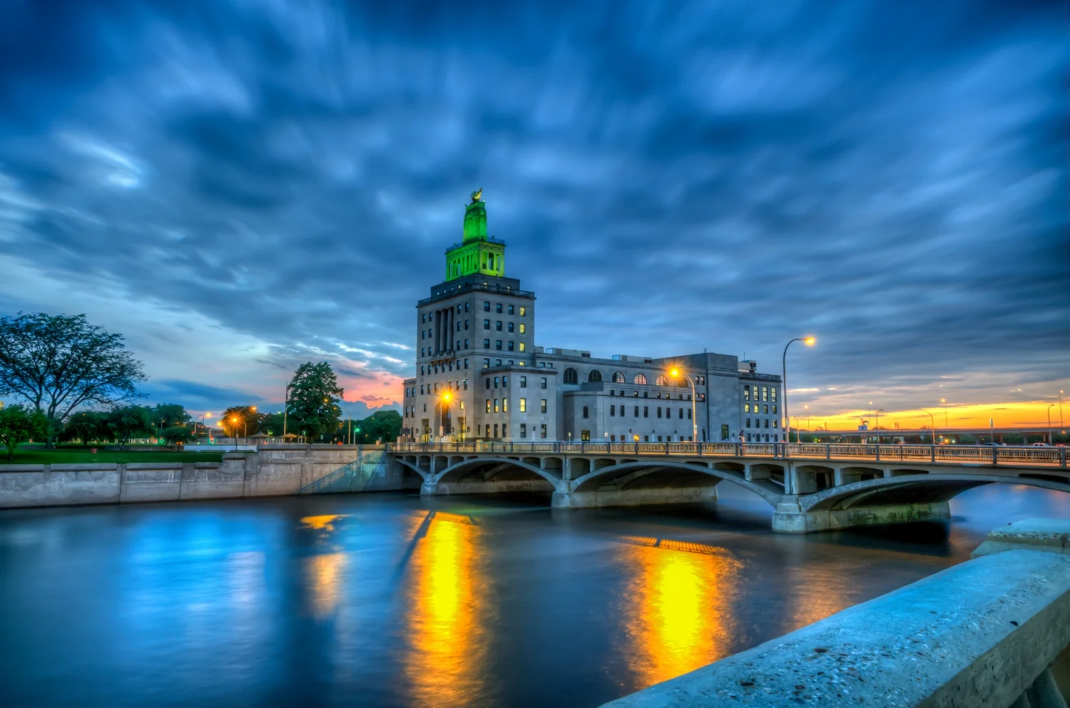 Cedar Rapids at Sunset