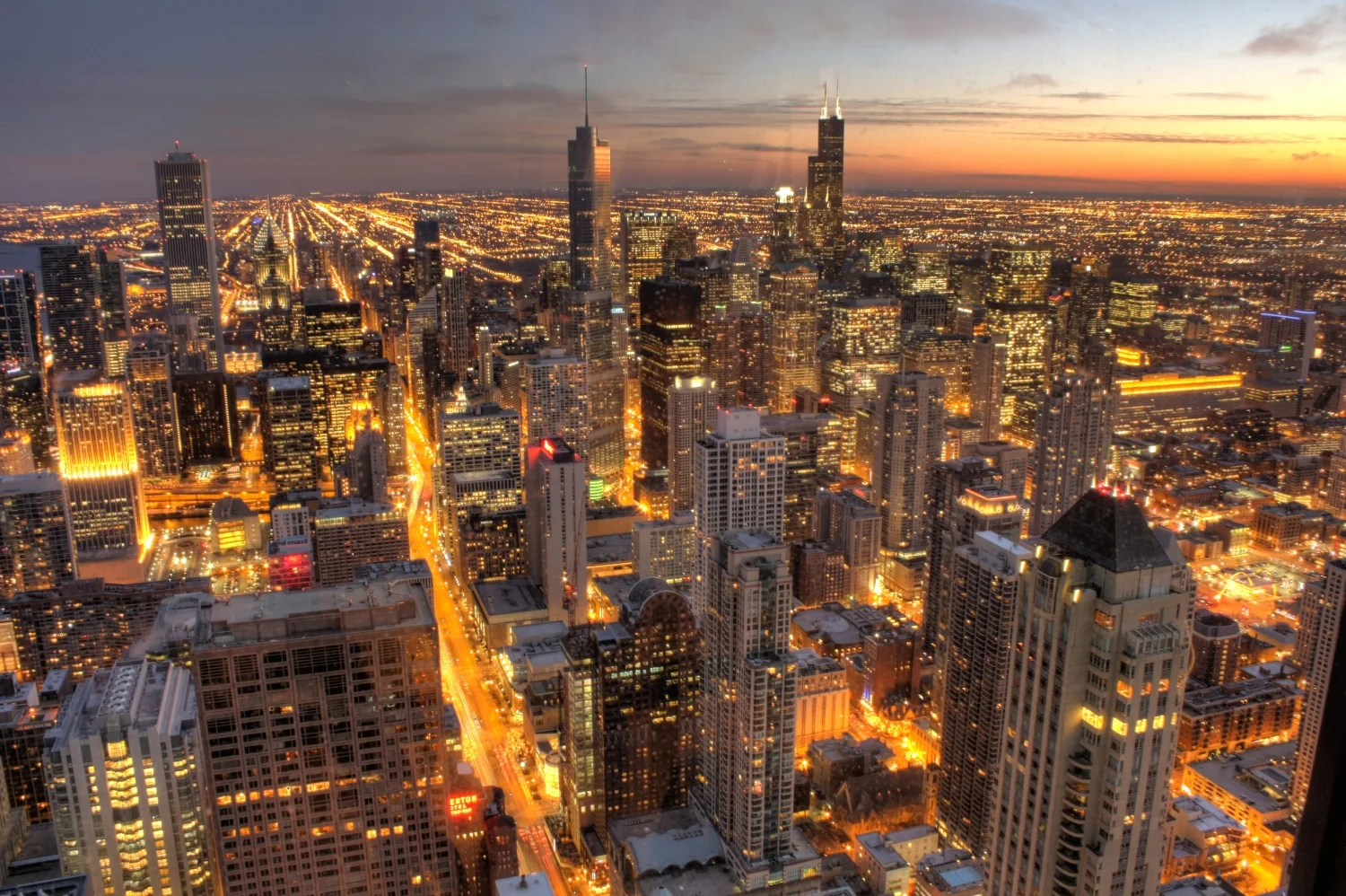 Chicago Skyline from Hancock Building