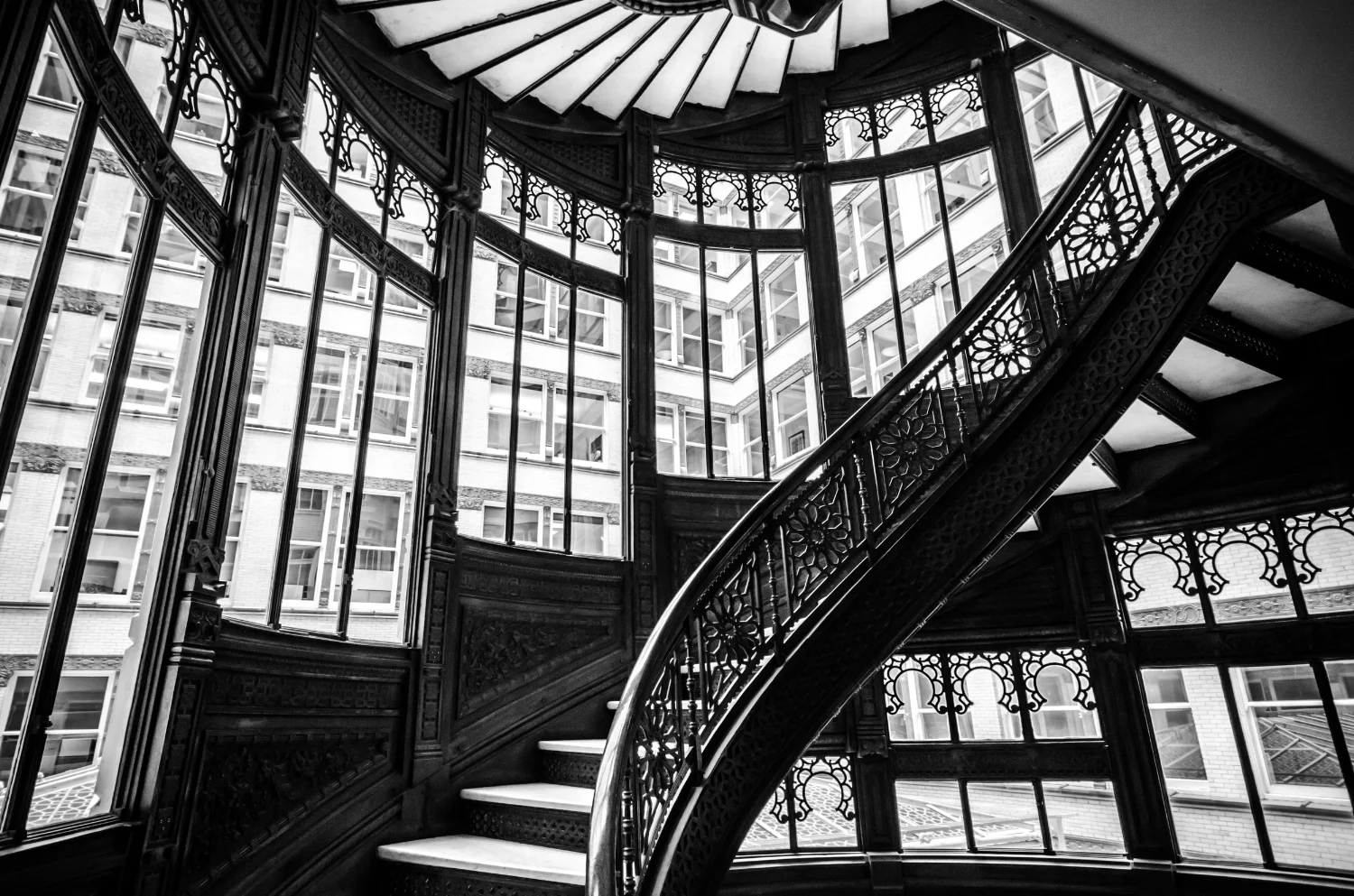 The Rookery Building Oriel Staircase in Chicago