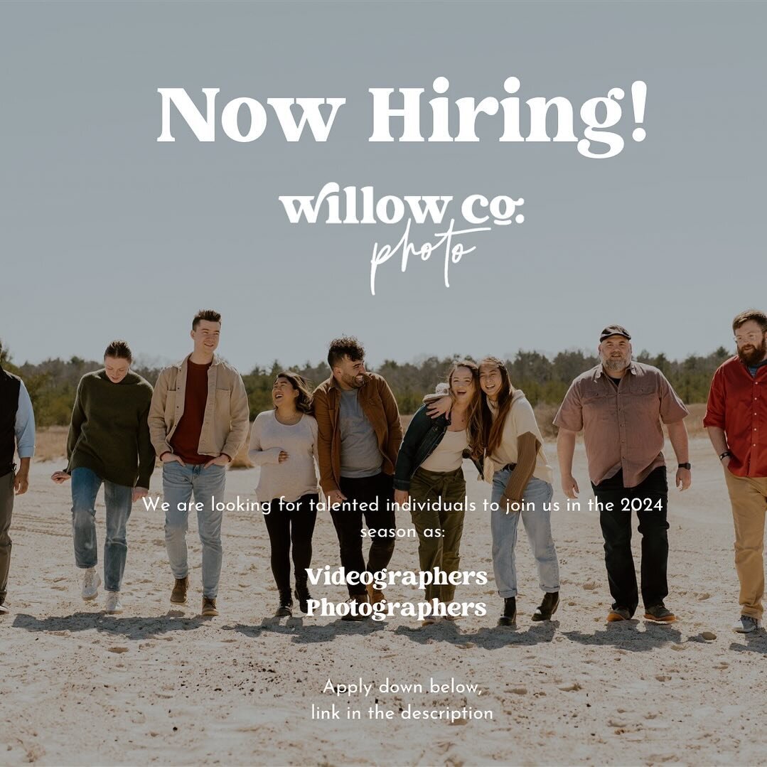 📸✨ Join our creative family at Willow Photo Co! 🎥✨ 

We&rsquo;re on the lookout for talented associate photographers and videographers to capture the magic of weddings with us. If you&rsquo;re passionate about storytelling, thrive in a dynamic team