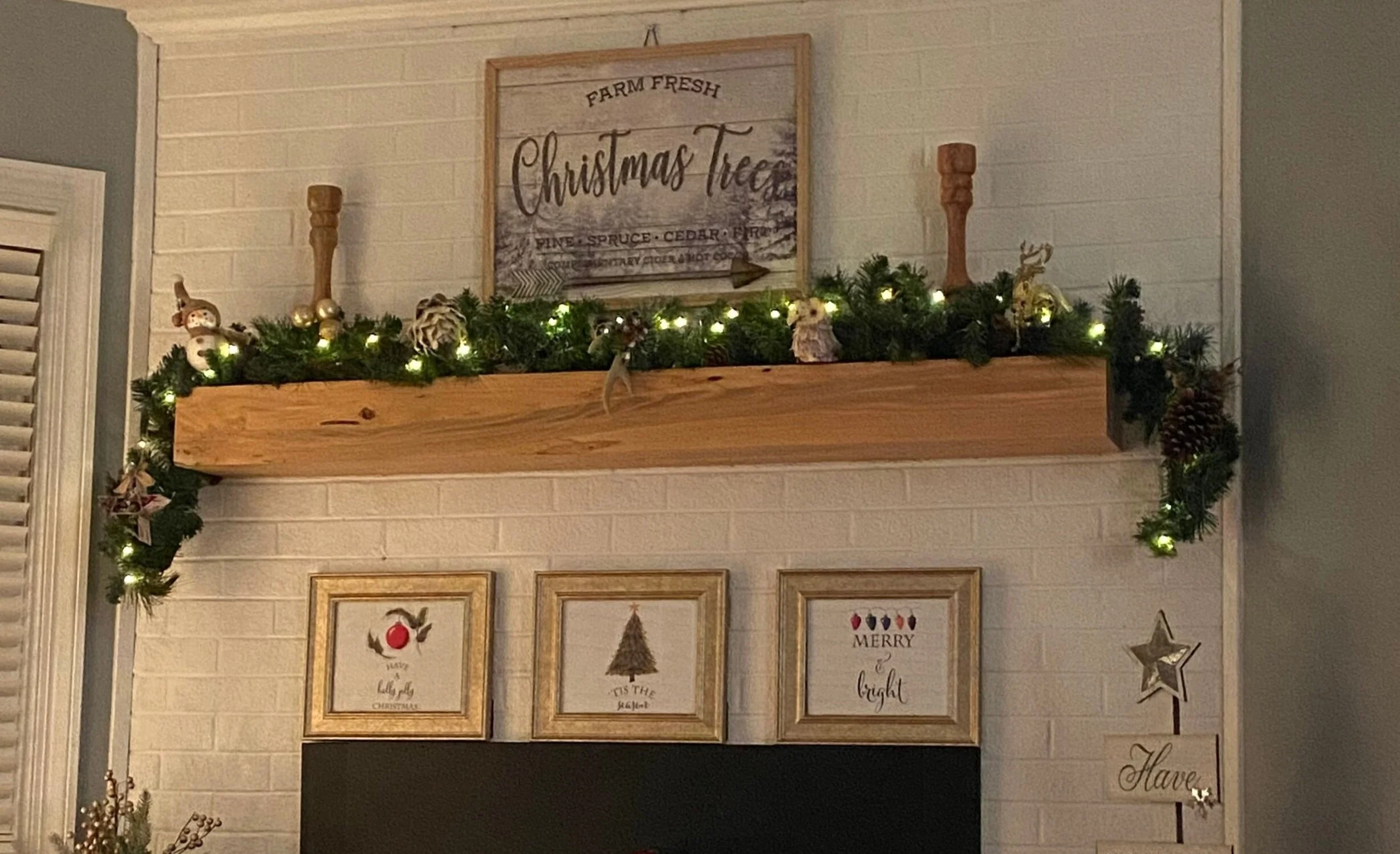 Pine Mantel
