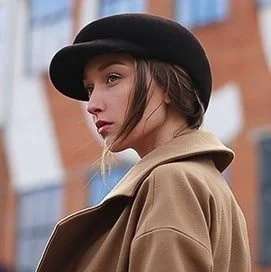 Fur Felt Velour Cap — The Doily Lady