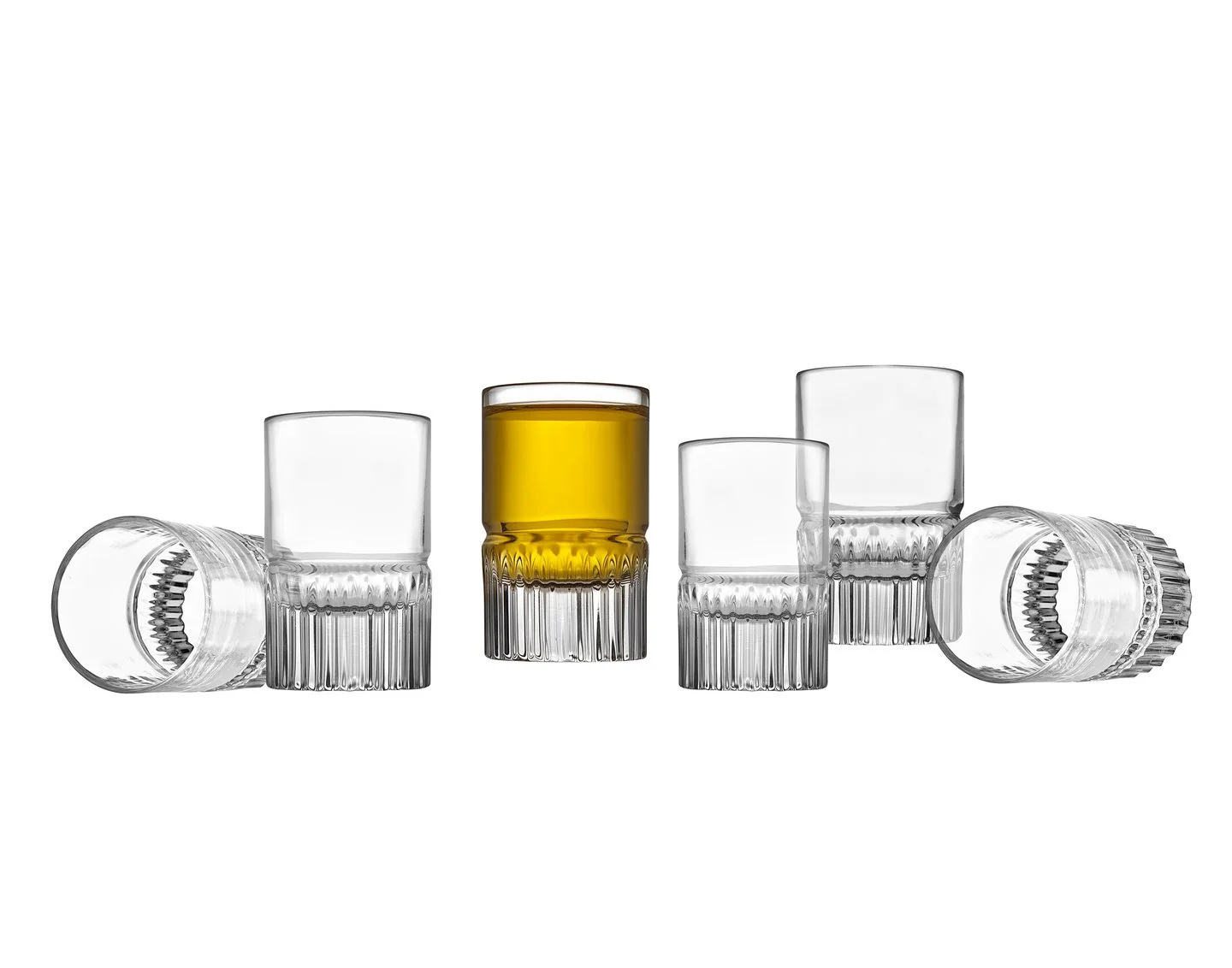 Set of 6 Crystal Shot Glasses with option of Marble Tray