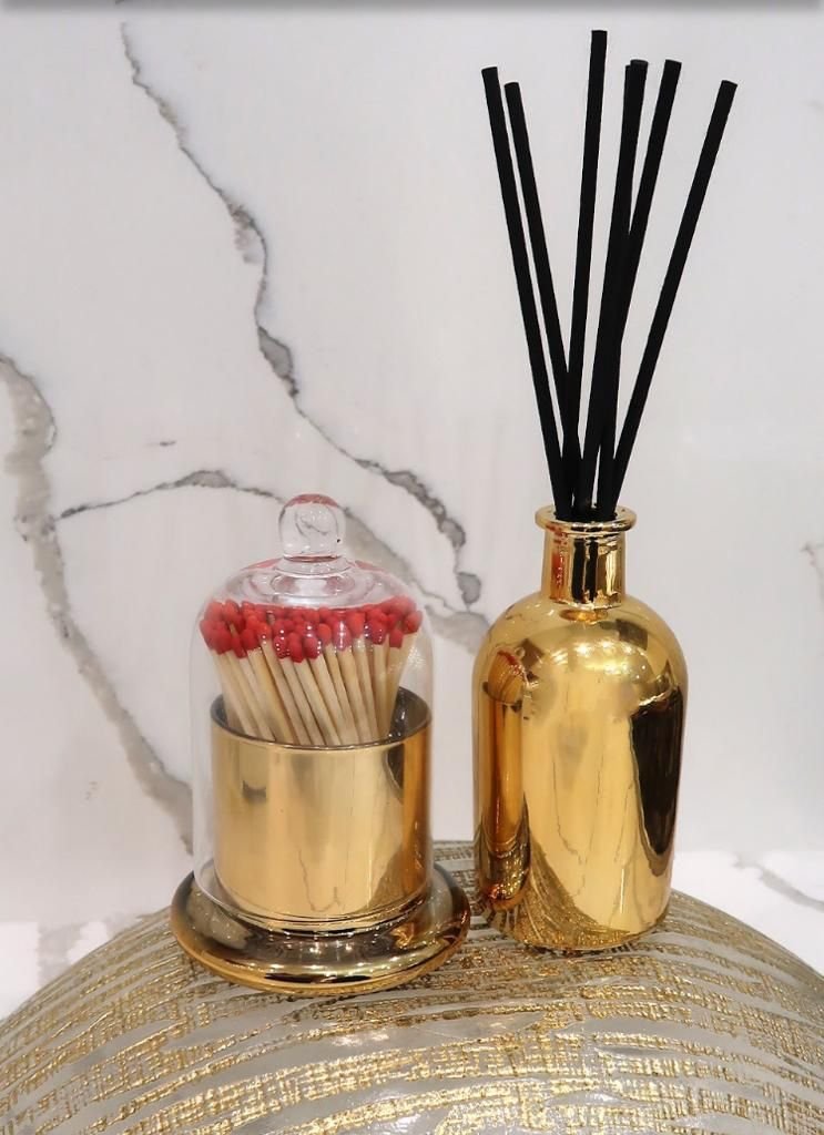 Gold Hinged Vase-5 Tubes — The Doily Lady