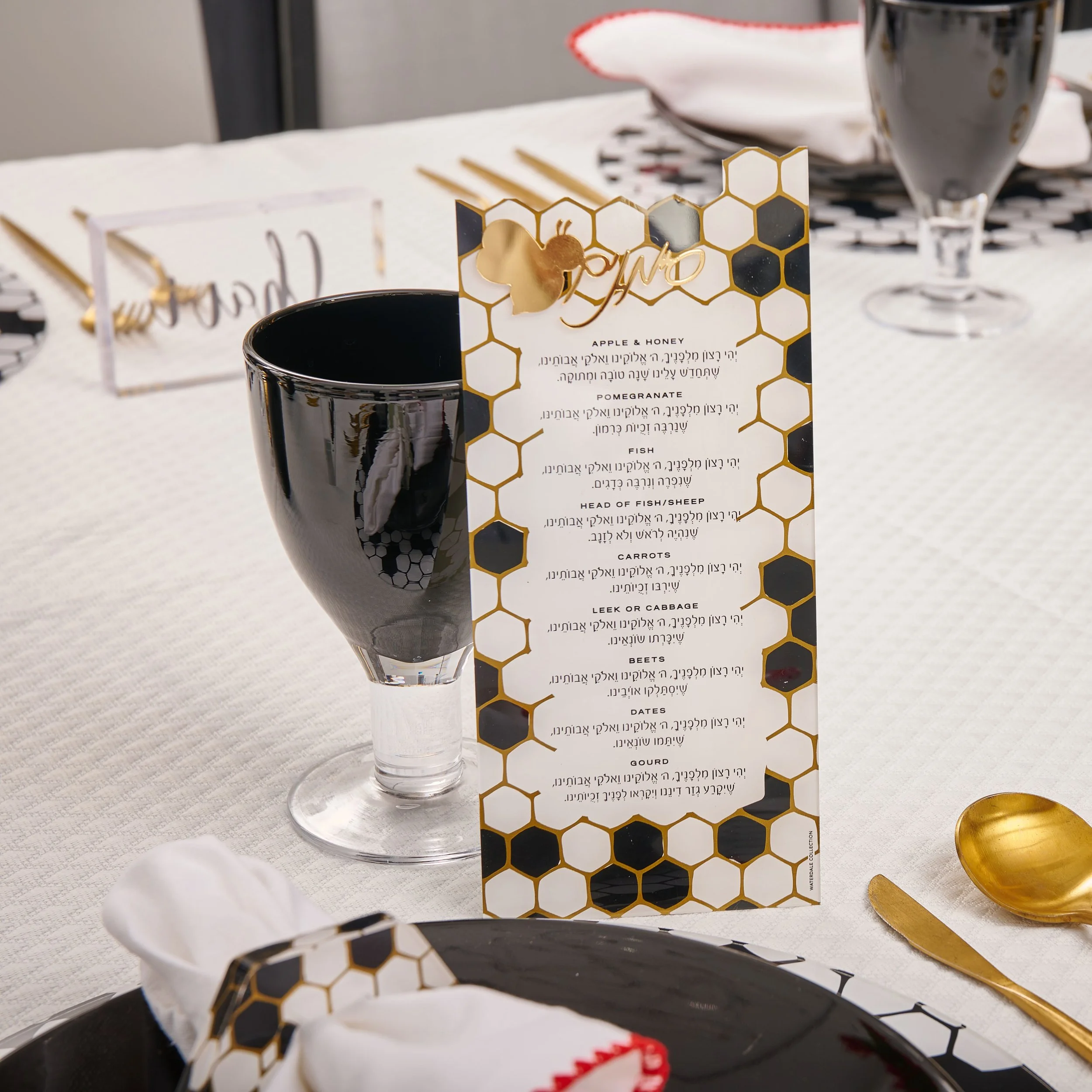 Lucite Onyx Simanim Card