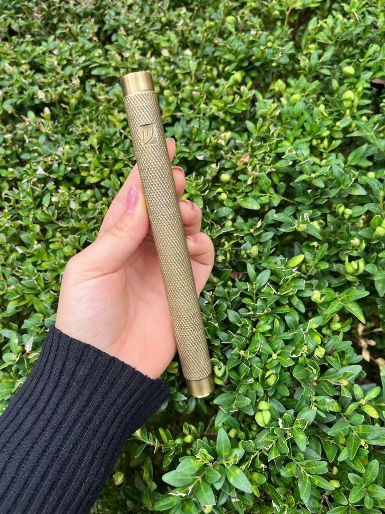 as mezuzot antique brass knurling.JPG