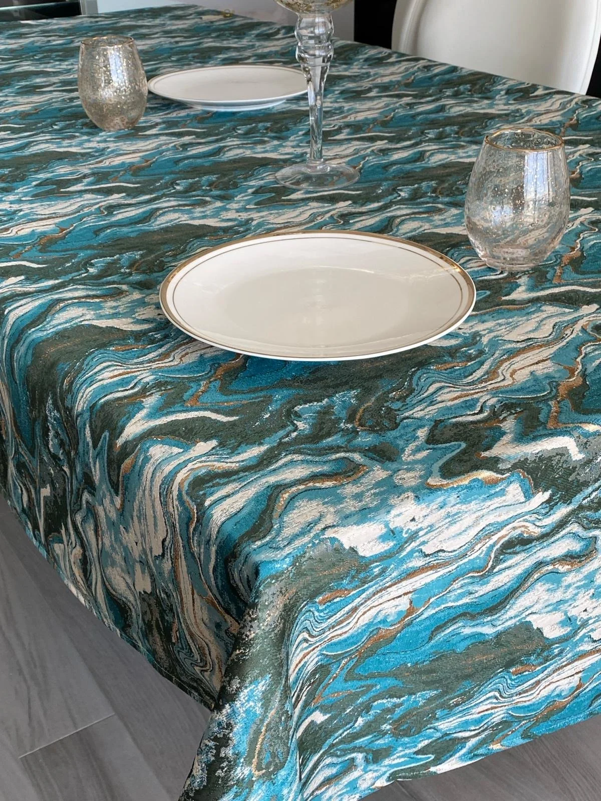 tablecloth turquoise wave.JPG