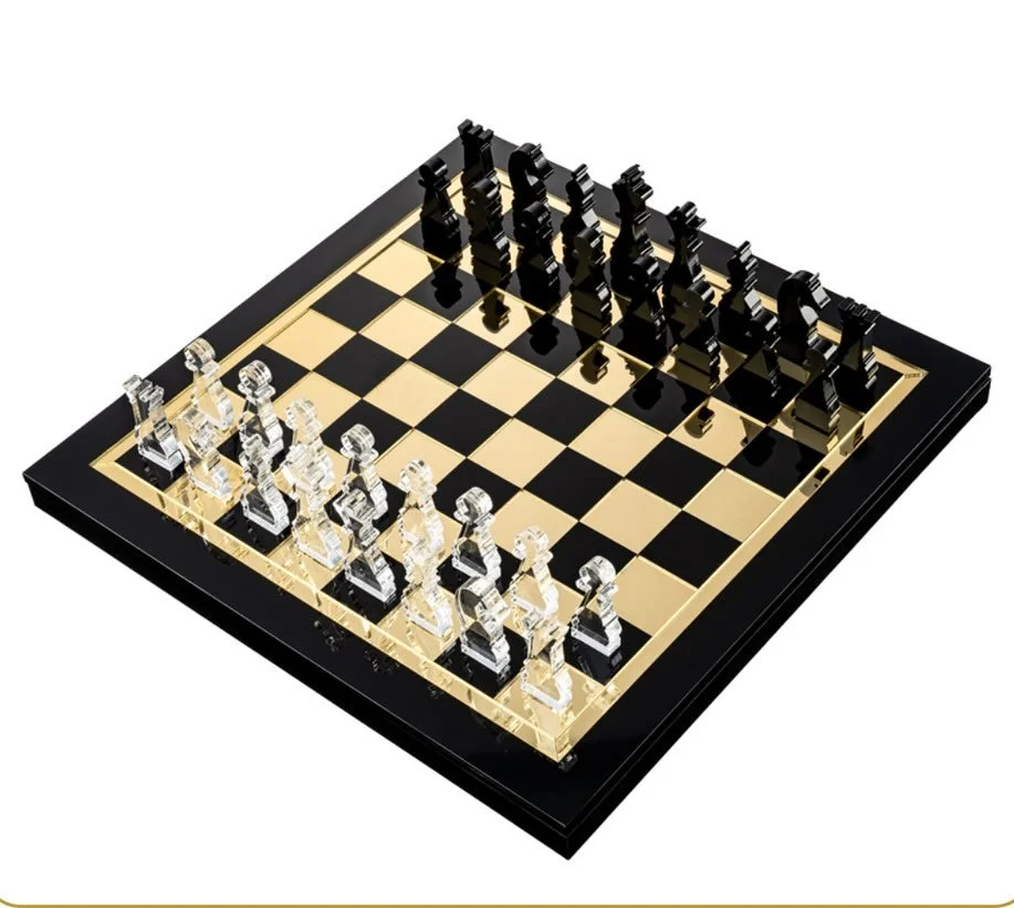 The ultimate Chanukah gift! Luxe Acrylic 2 in 1 Chess/Checkers Set. Pieces are stored inside and will look amazing on a coffee table. #chess #checkers #chessset #checkersset #chanukah #chanukahgift #chanukahgifting #thedoilylady