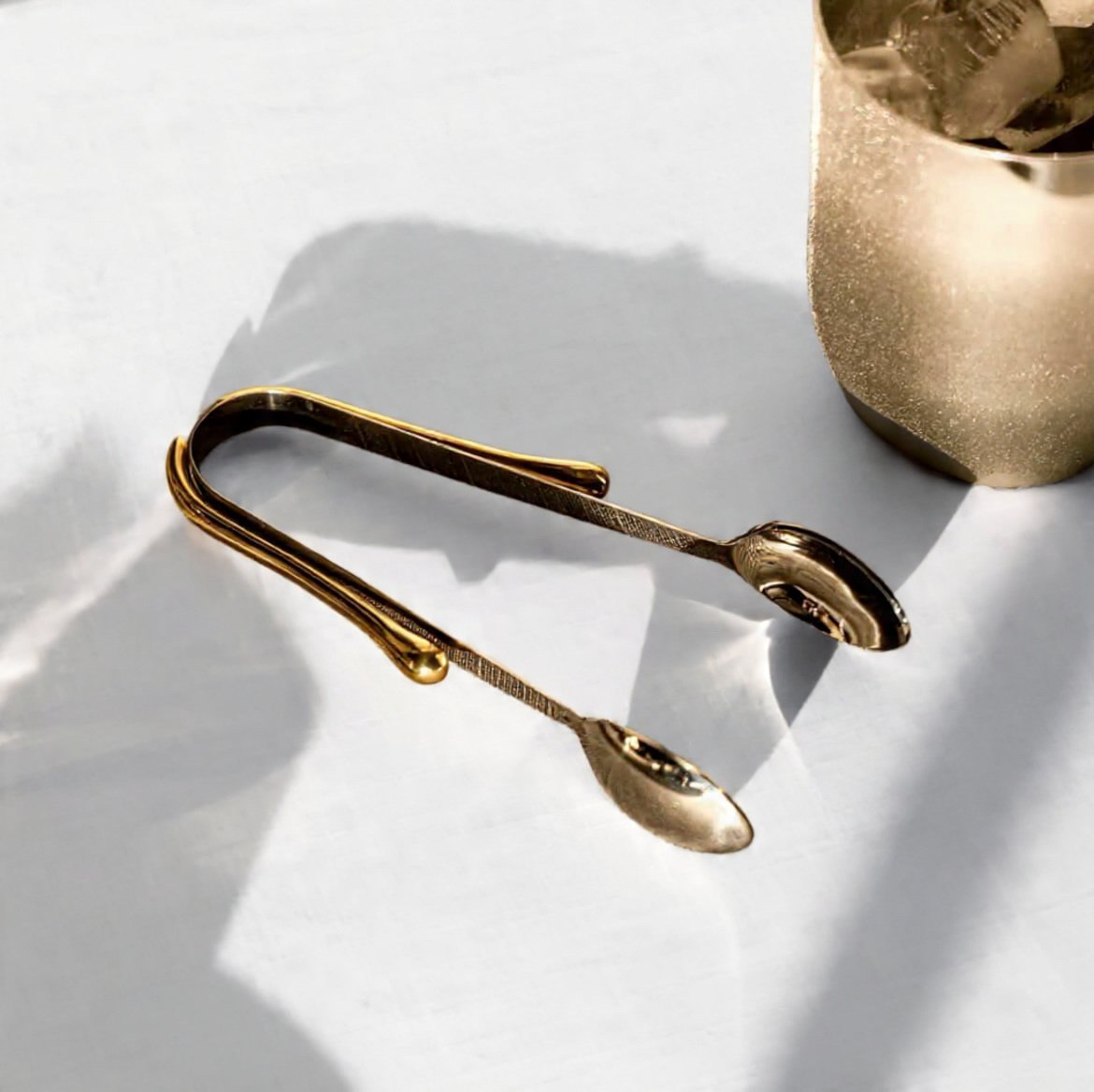 Elegance Stainless and Gold Serving Tongs