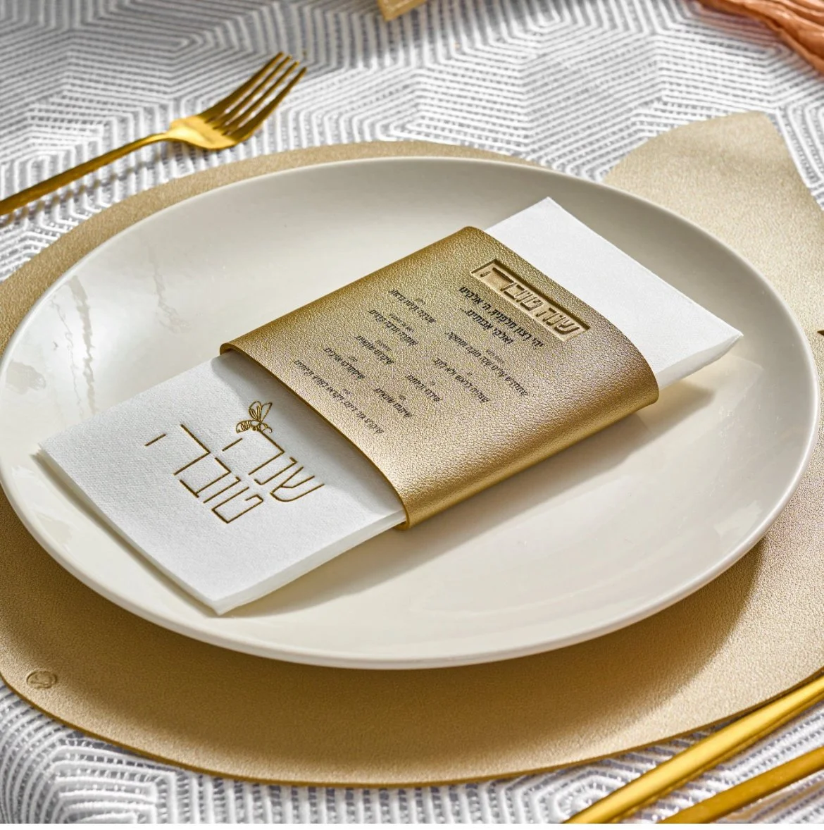 Leather Simanim Napkin Wraps